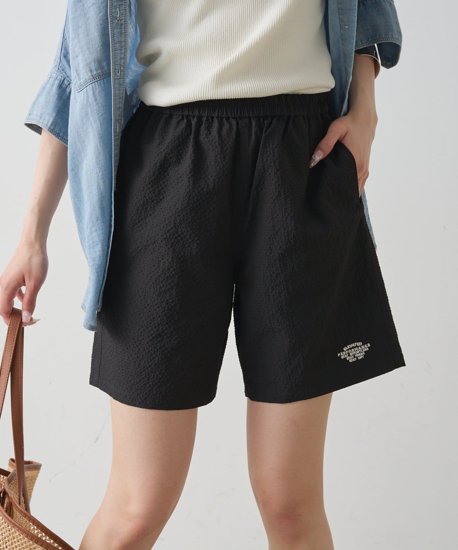 PUAL CE CIN(ピュアルセシン) 【UVカット・撥水加工/WEB限定】水陸両用ショートパンツ