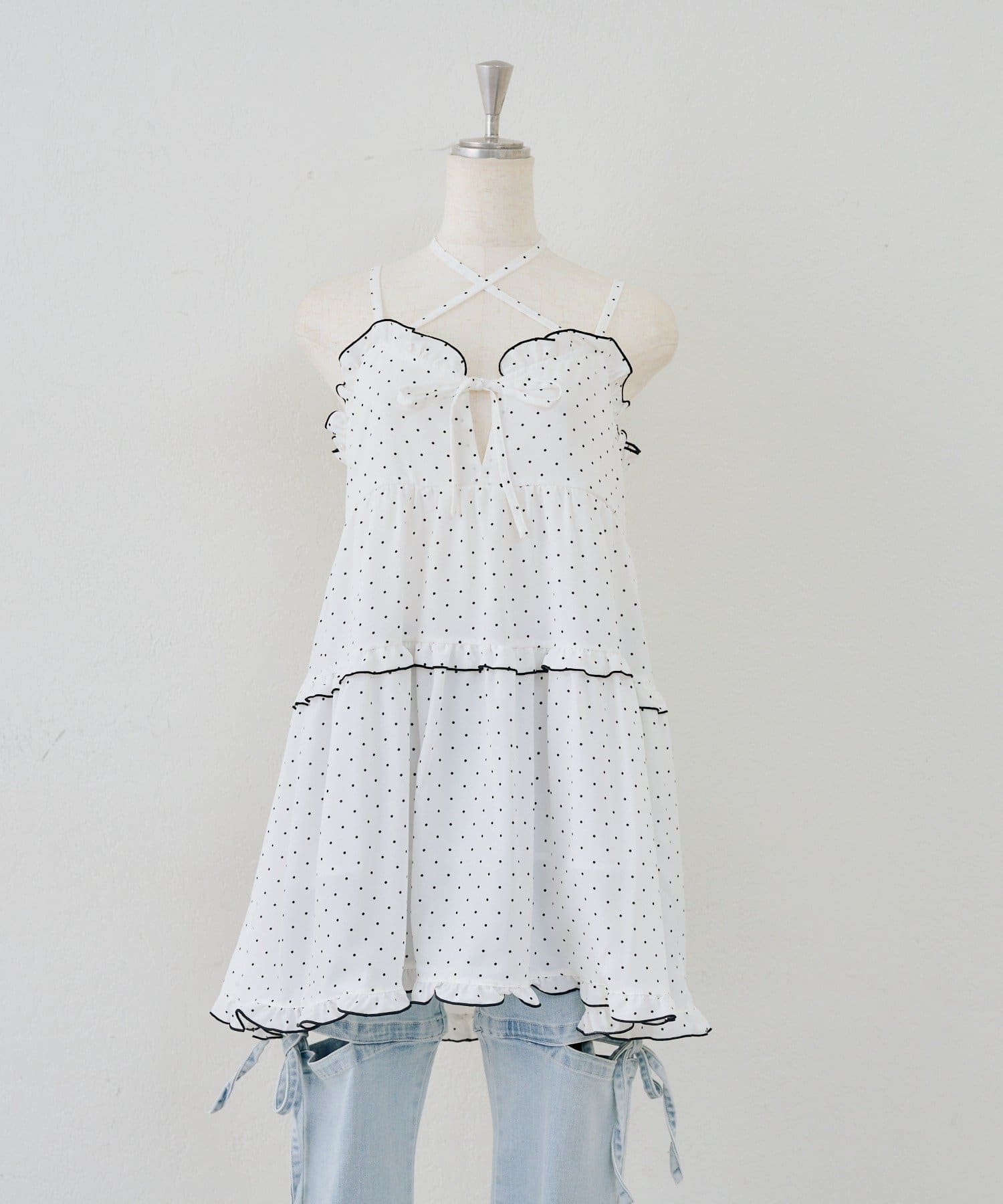 NICE CLAUP / OLIVE des OLIVE OUTLET(ナイスクラップ  / オリーブ デ オリーブ アウトレット) 【ANOTHER BRANCH】フリルティアードキャミ