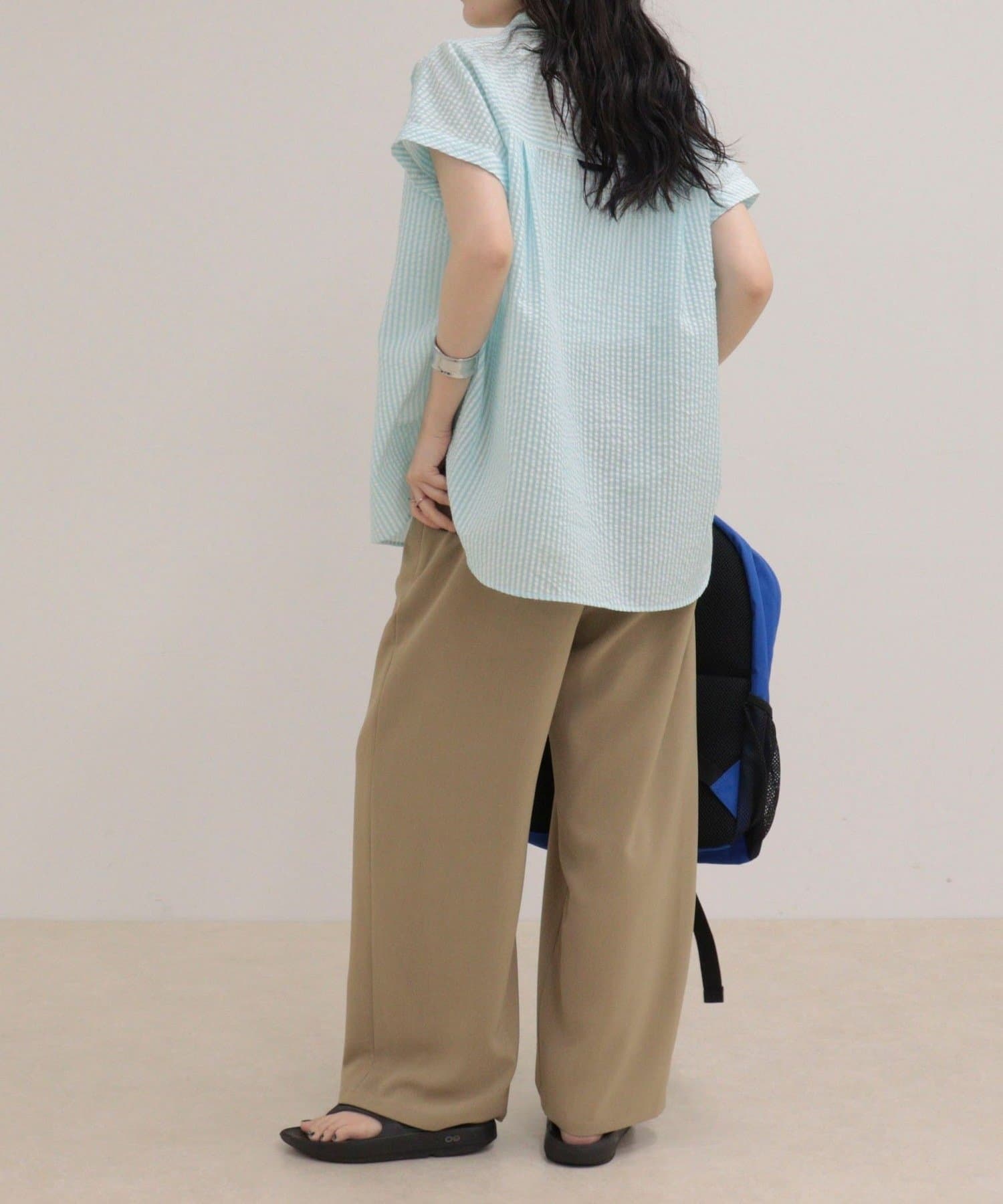 FREDY & GLOSTER(フレディ アンド グロスター) FR刺しゅうフレンチストライプシャツ