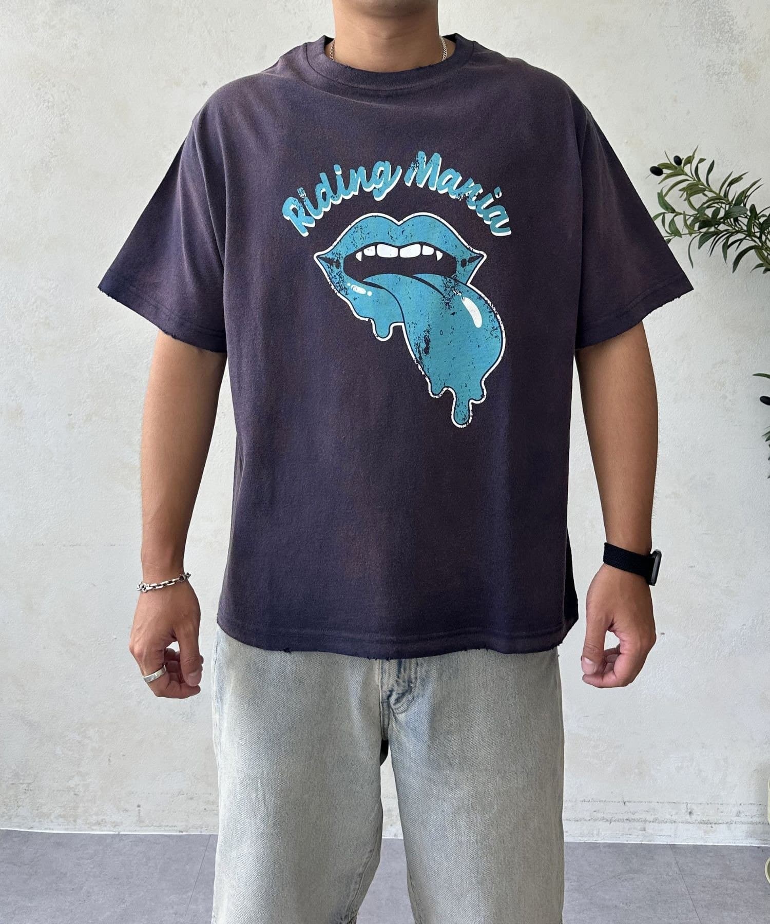 LOCUST(ローカスト) 【ユニセックス】【RIDING MANIA】ヴィンテージフェードTEE③