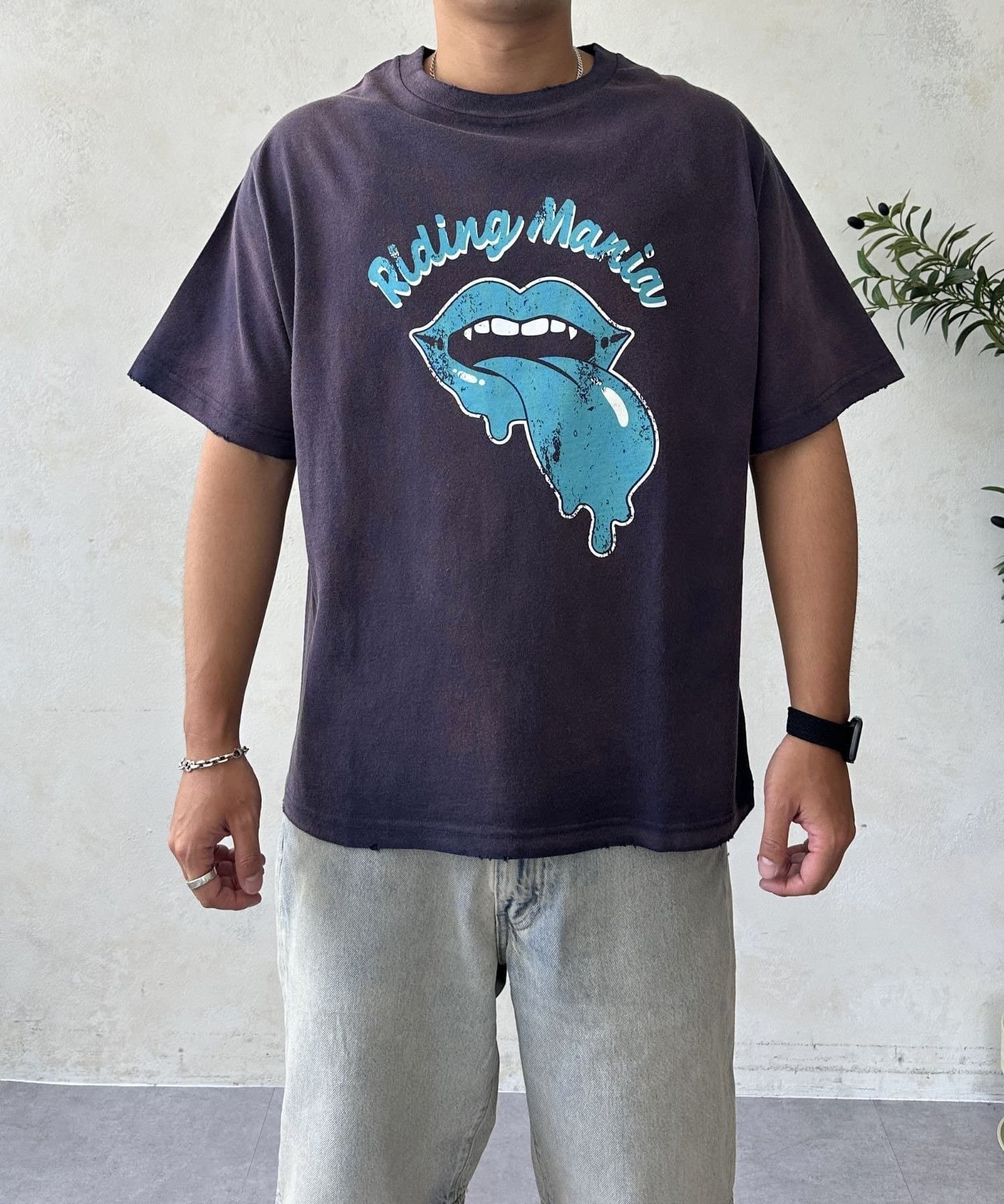 LOCUST(ローカスト) 【ユニセックス】【RIDING MANIA】ヴィンテージフェードTEE③
