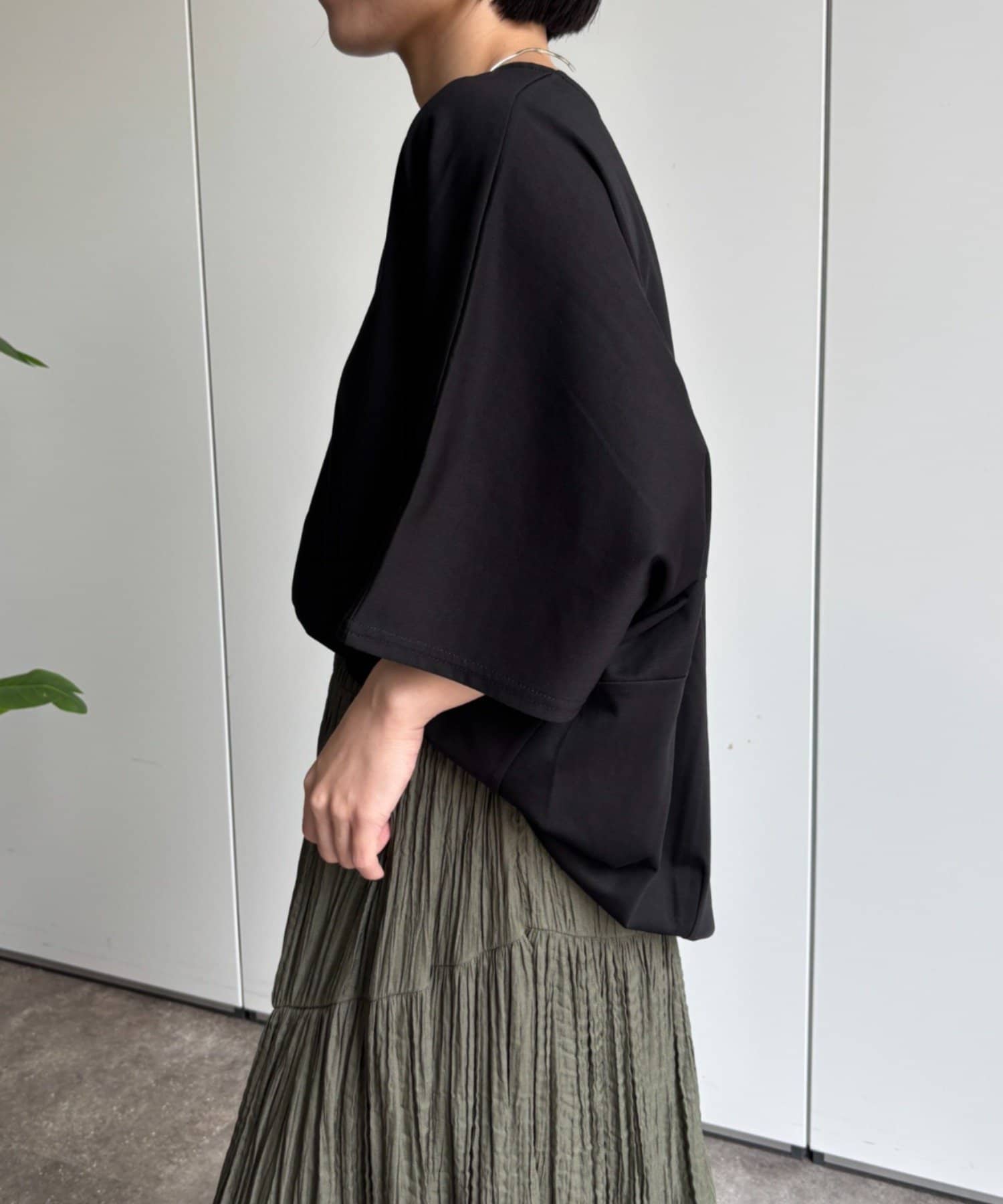 Jena　espace merveilleux(ジェナ　エスパスメルヴェイユ) Vネック5分袖カットソー