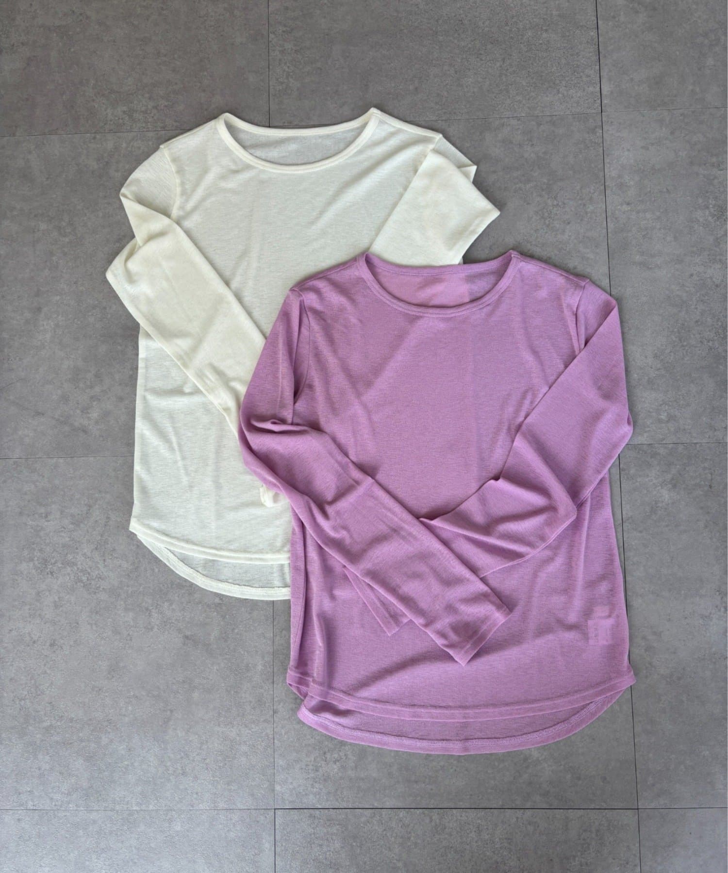 Jena　espace merveilleux(ジェナ　エスパスメルヴェイユ) クルー長袖Tシャツ