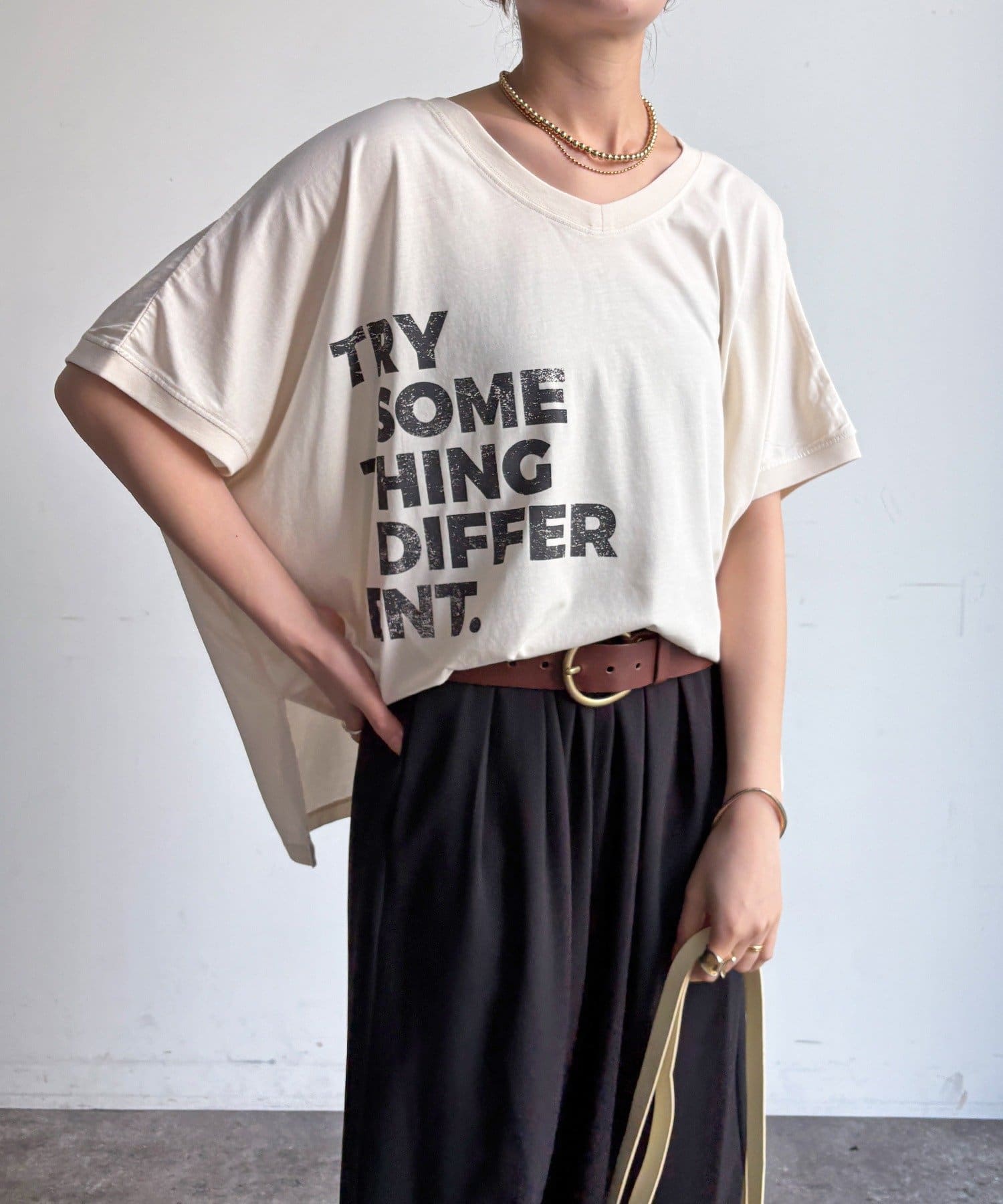 DOUDOU(ドゥドゥ) 【WEB限定】2WAYポンチョロゴTEE