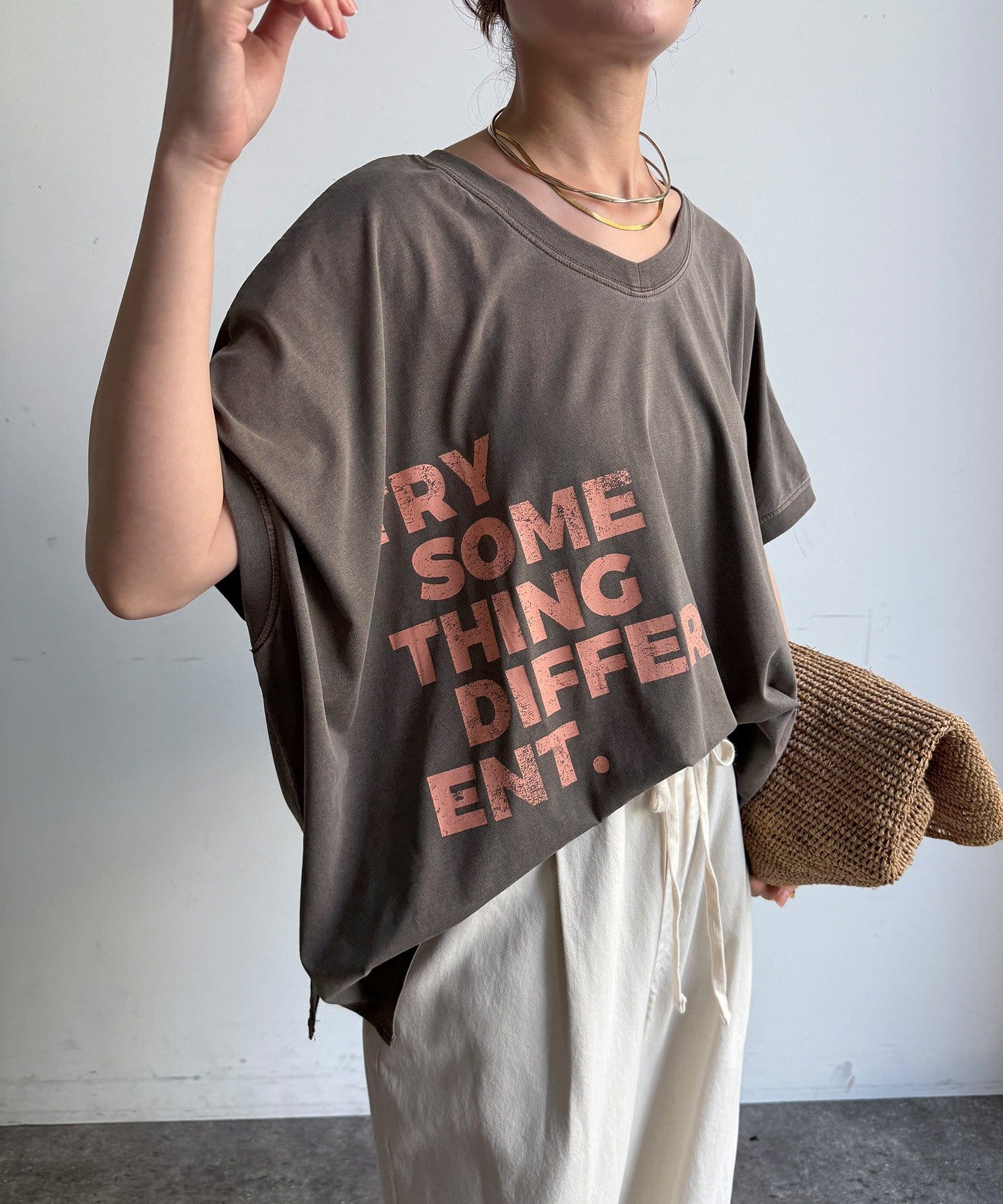 DOUDOU(ドゥドゥ) 【WEB限定】2WAYポンチョロゴTEE