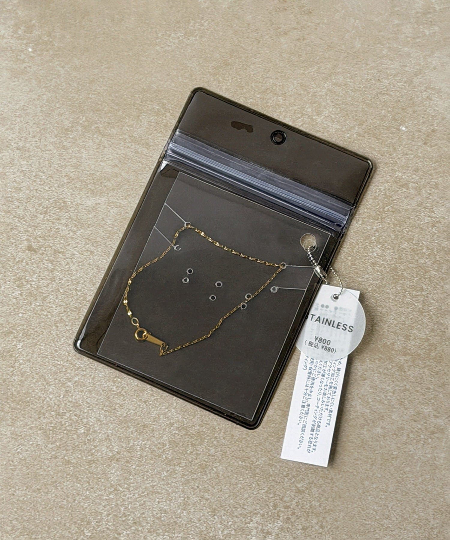 3COINS(スリーコインズ) ステンレスペタルチェーンブレス
