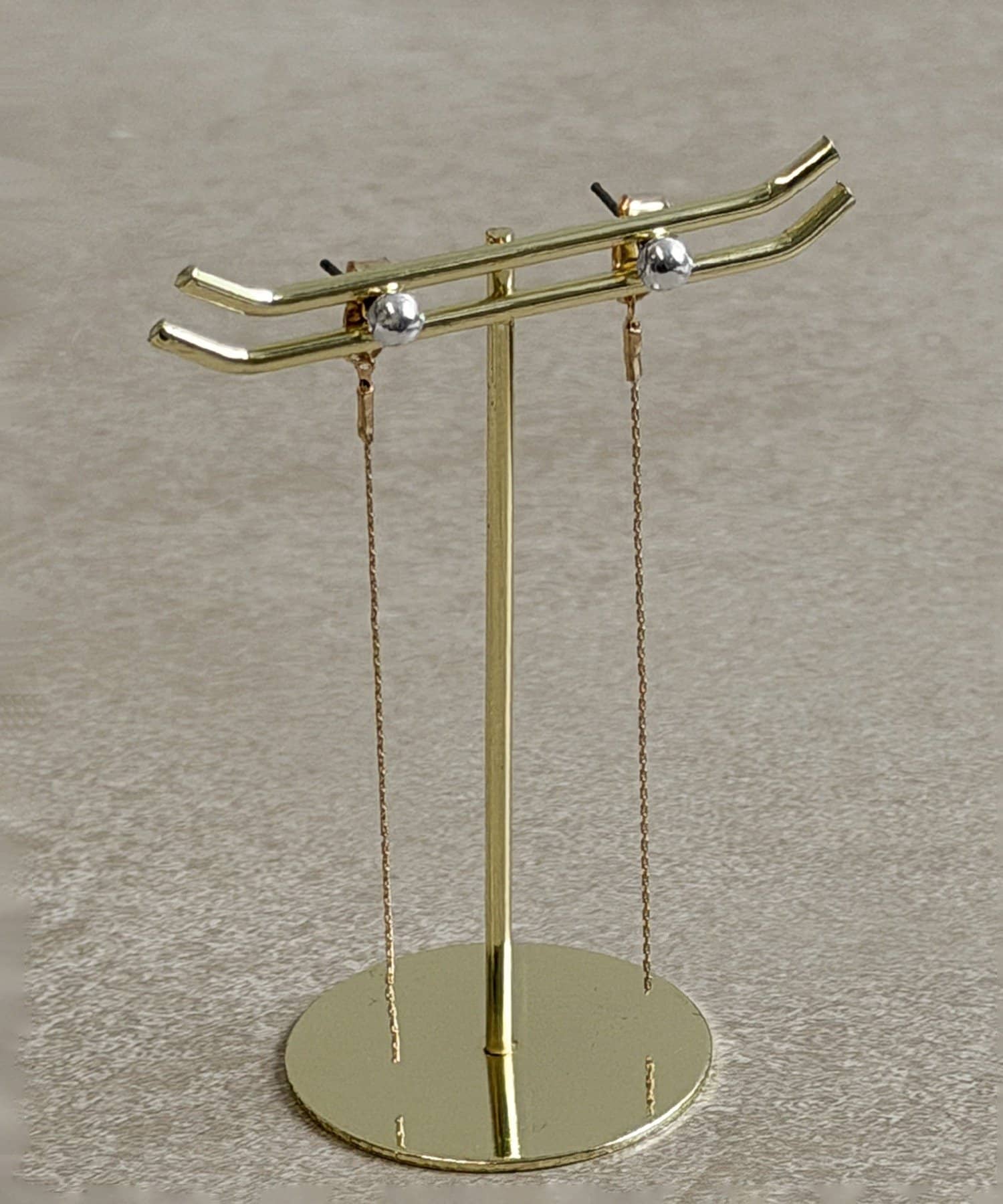 3COINS(スリーコインズ) メタルボールチェーンピアス