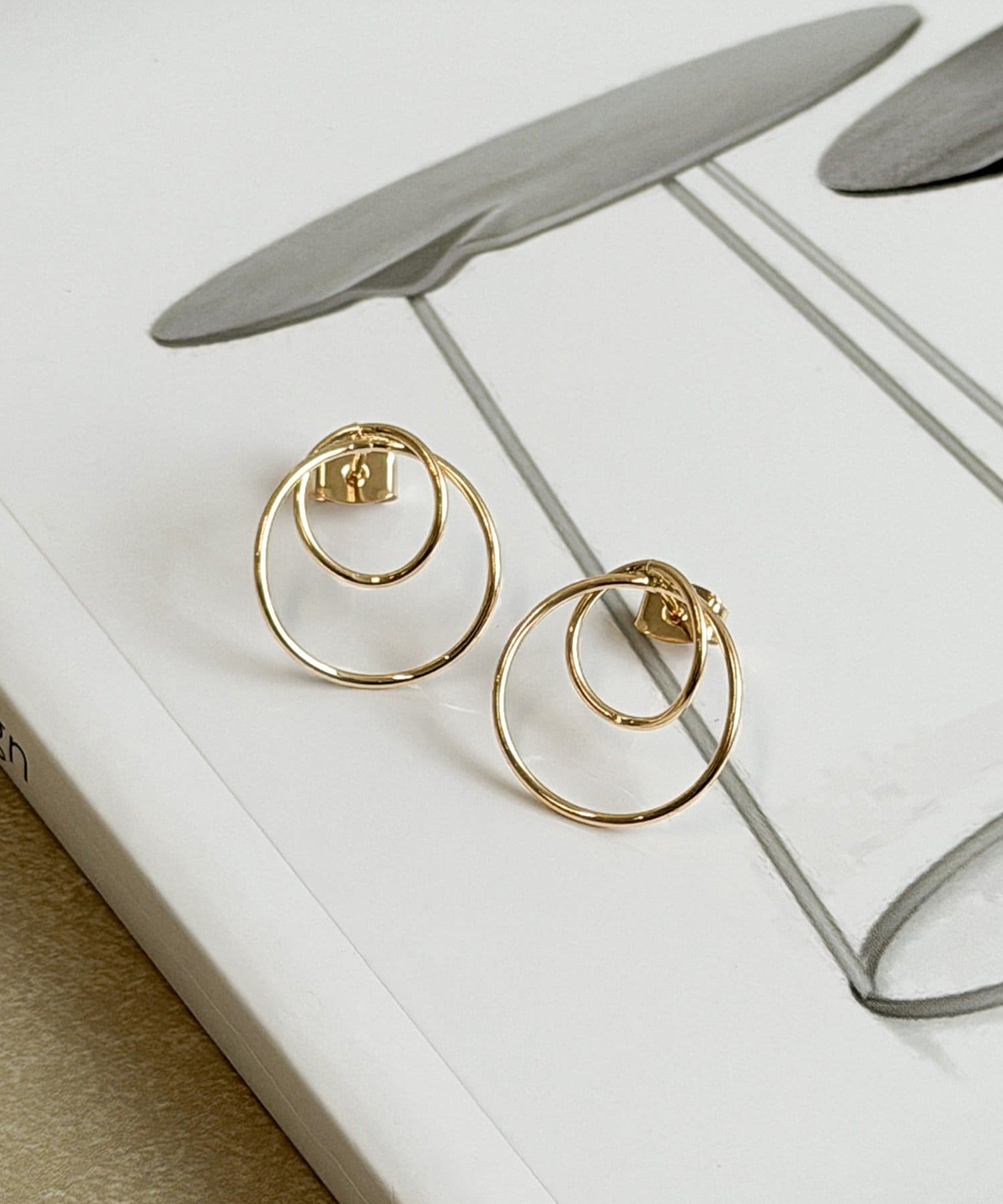 3COINS(スリーコインズ) 2連メタルラインピアス