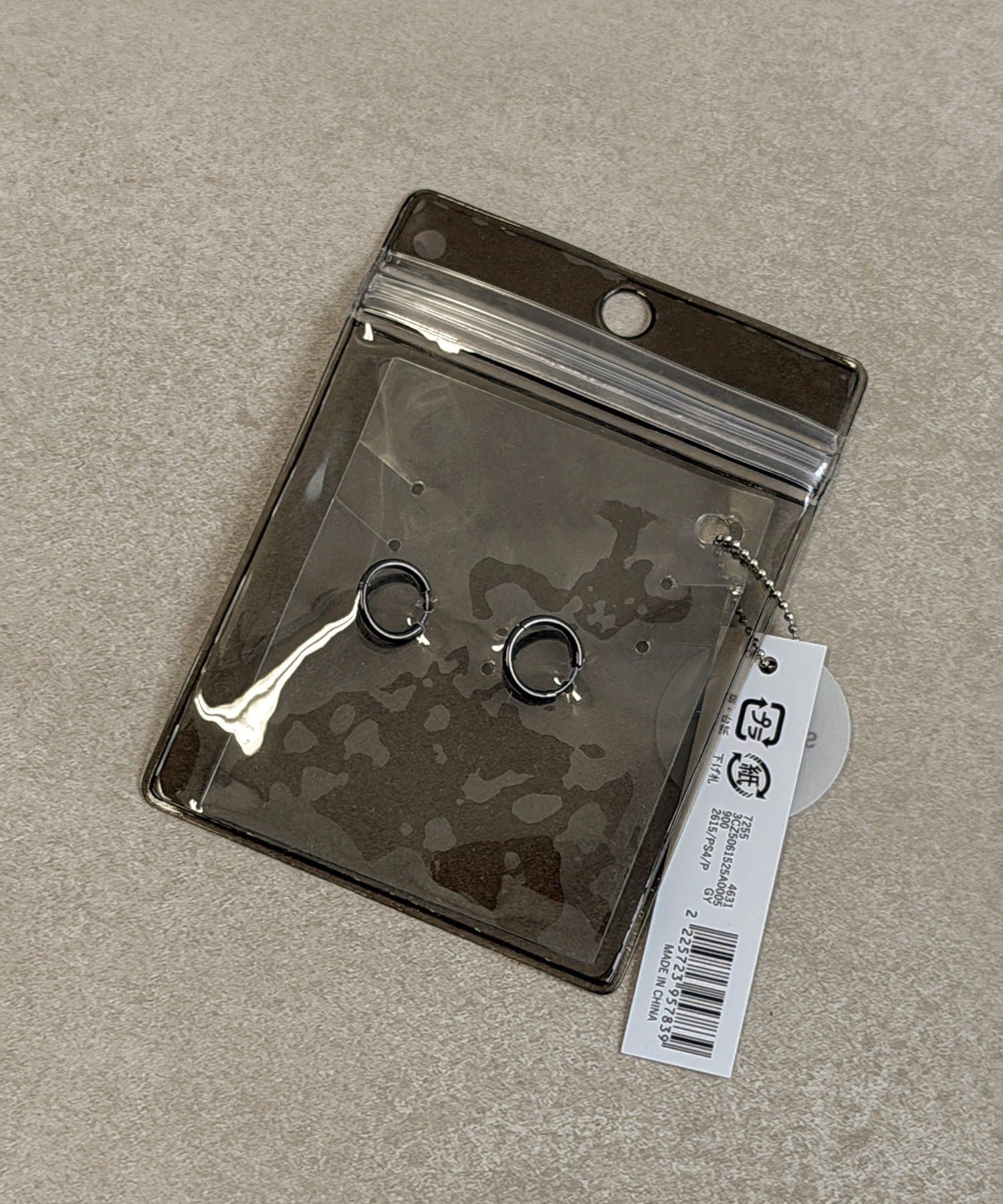3COINS(スリーコインズ) ステンレス13mmフープワンタッチピアス