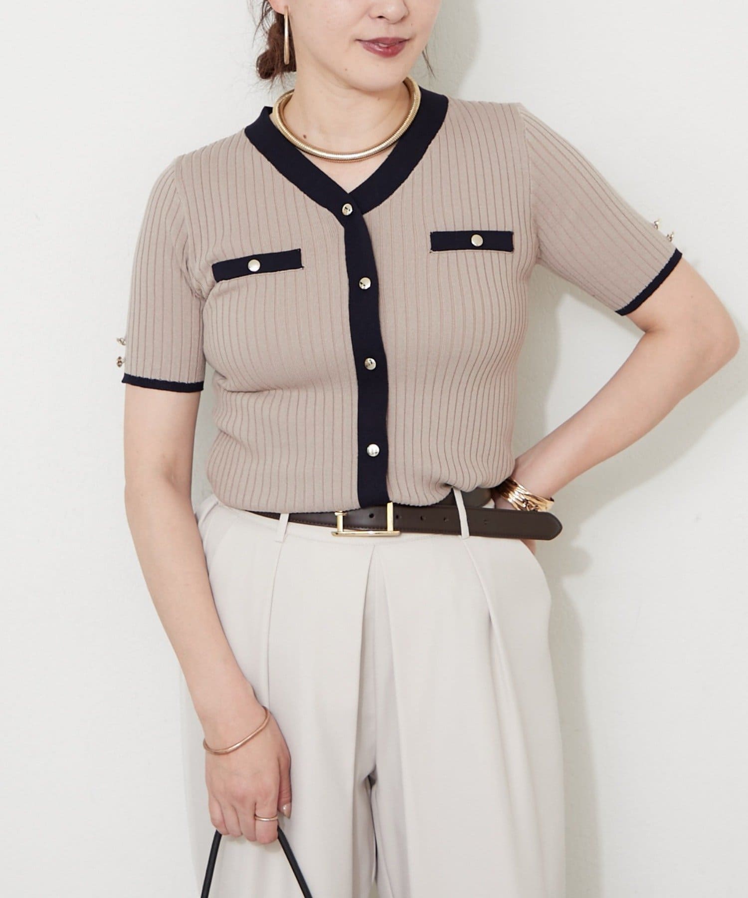 NICE CLAUP / OLIVE des OLIVE OUTLET(ナイスクラップ  / オリーブ デ オリーブ アウトレット) 【OUTLET限定】冷感ウォッシャブルプルオーバー