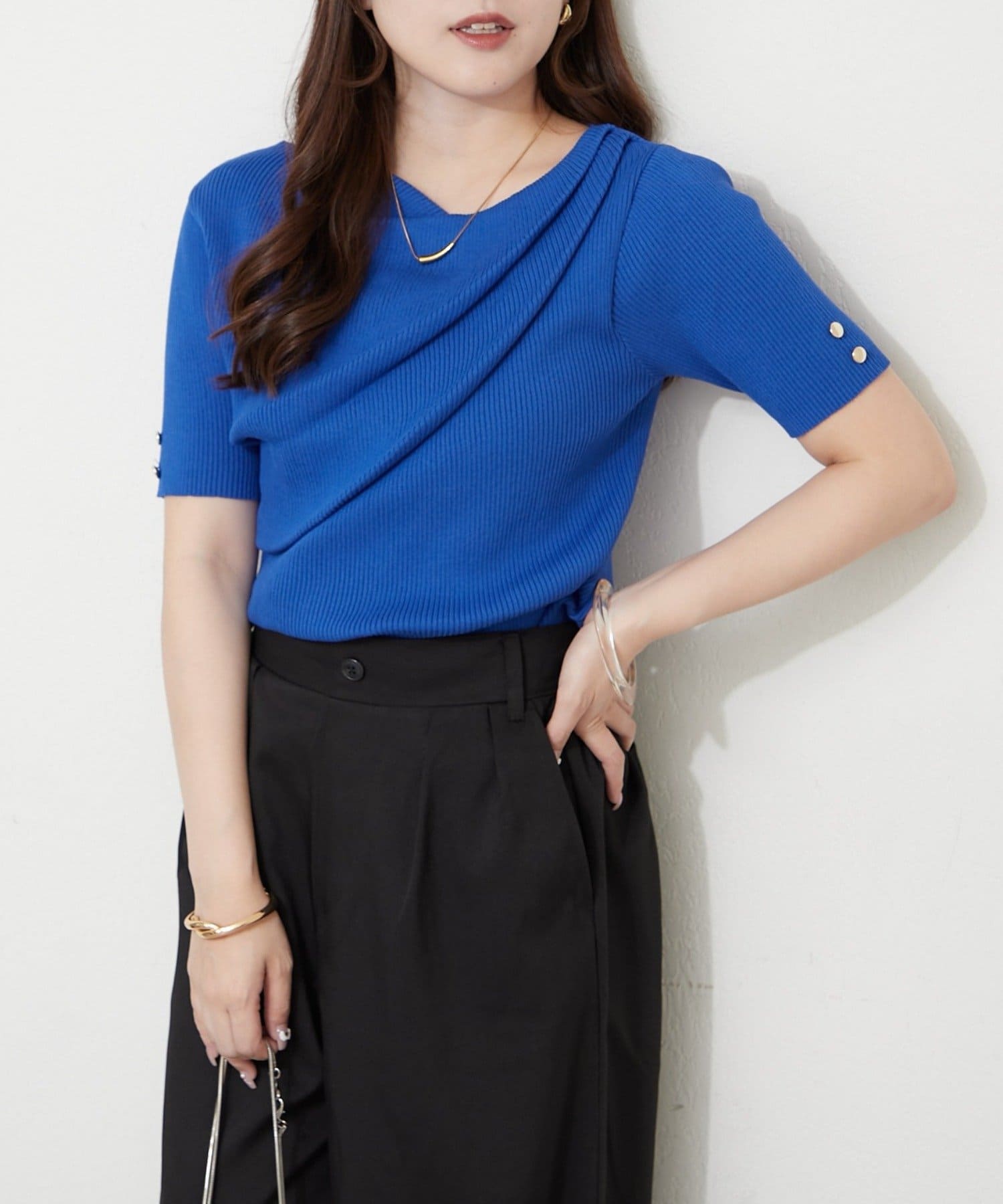 NICE CLAUP / OLIVE des OLIVE OUTLET(ナイスクラップ  / オリーブ デ オリーブ アウトレット) 【OUTLET限定】冷感ウォッシャブルドレープニット