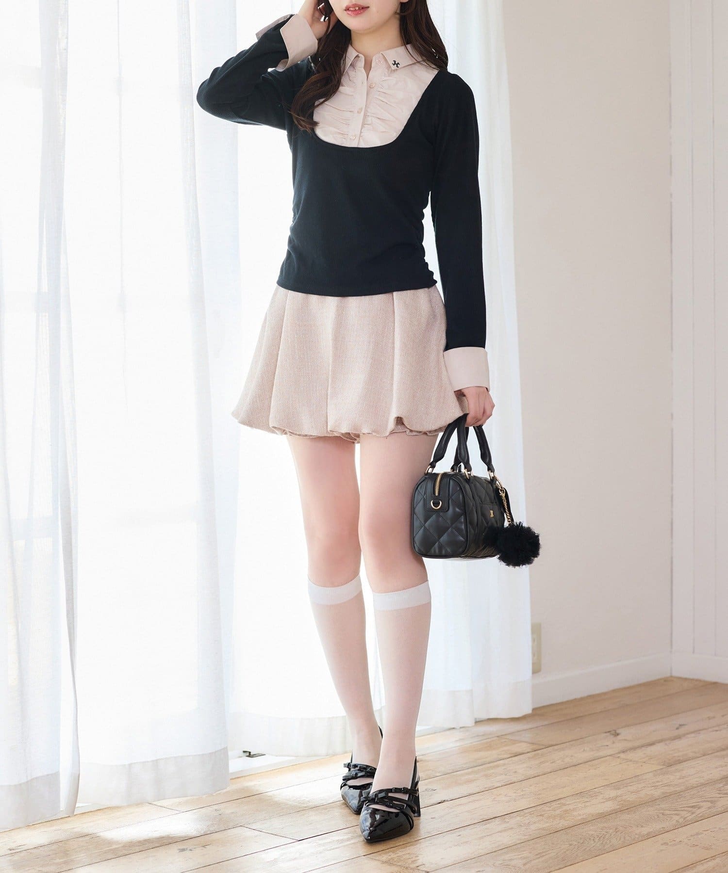 NICE CLAUP / OLIVE des OLIVE OUTLET(ナイスクラップ  / オリーブ デ オリーブ アウトレット) 【one after another】【SMサイズ展開あり】バルーンミニスカート
