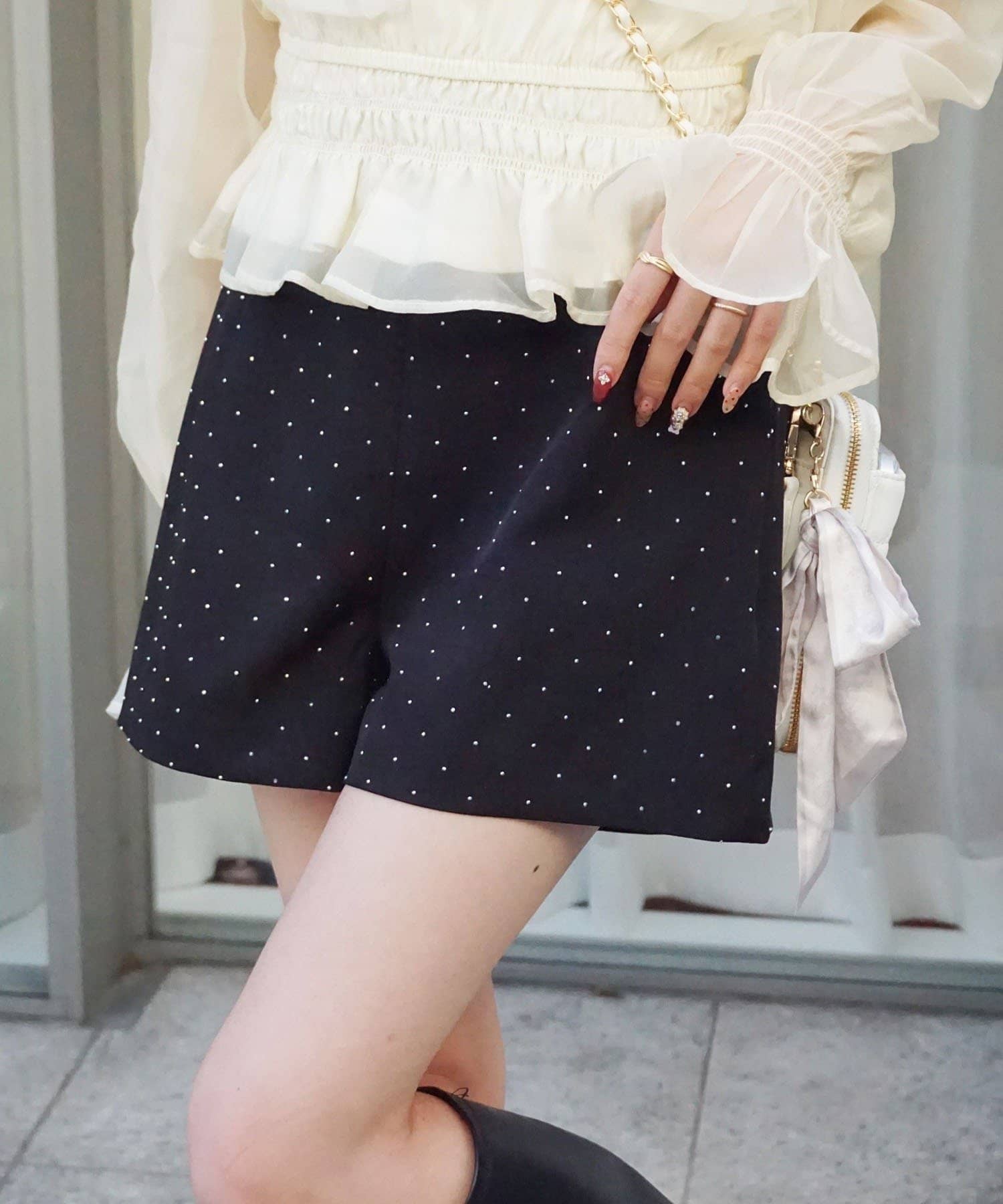 NICE CLAUP / OLIVE des OLIVE OUTLET(ナイスクラップ  / オリーブ デ オリーブ アウトレット) 【one after another】ツイードショートパンツ
