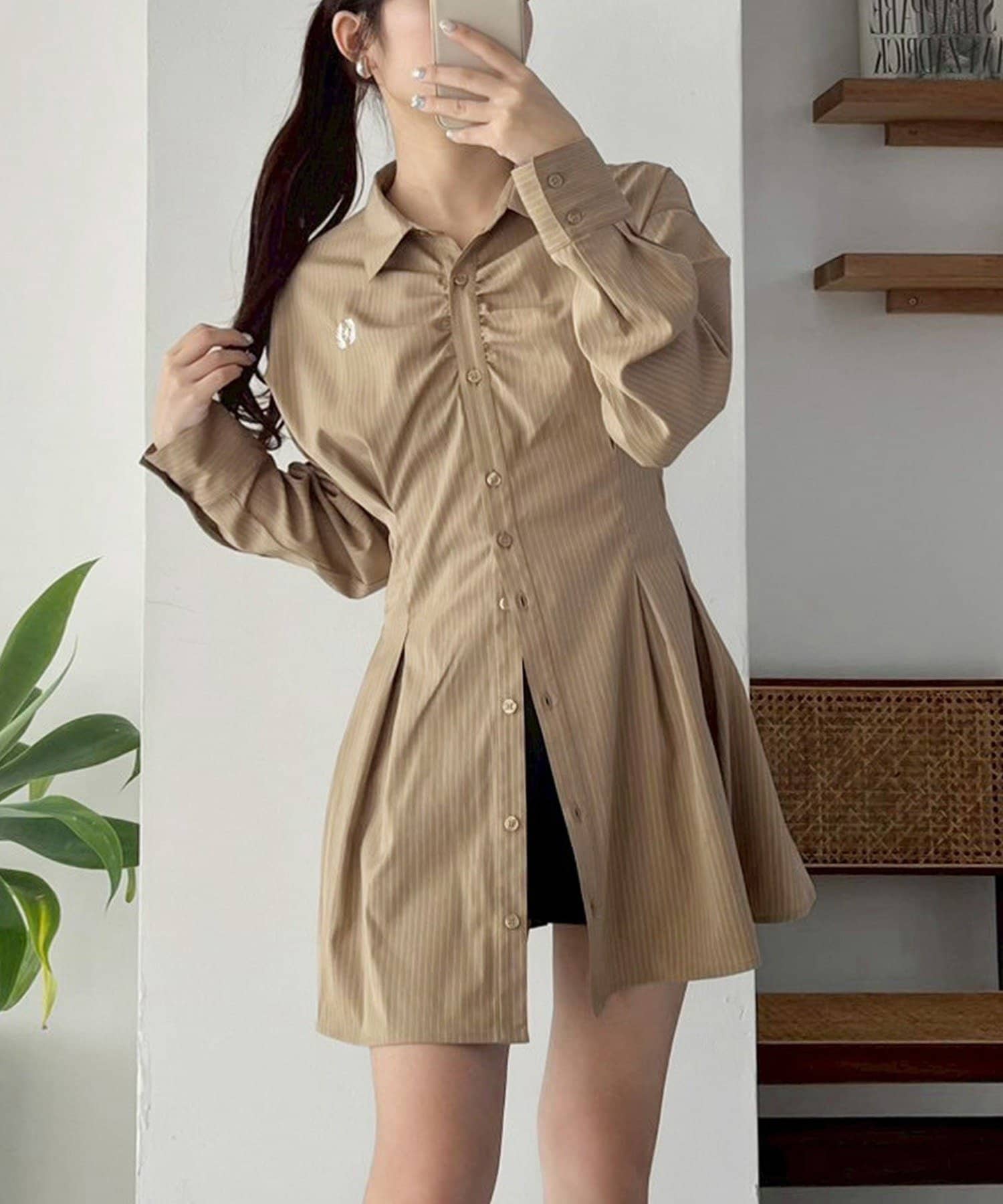 NICE CLAUP / OLIVE des OLIVE OUTLET(ナイスクラップ  / オリーブ デ オリーブ アウトレット) 【one after another】シャツチュニック