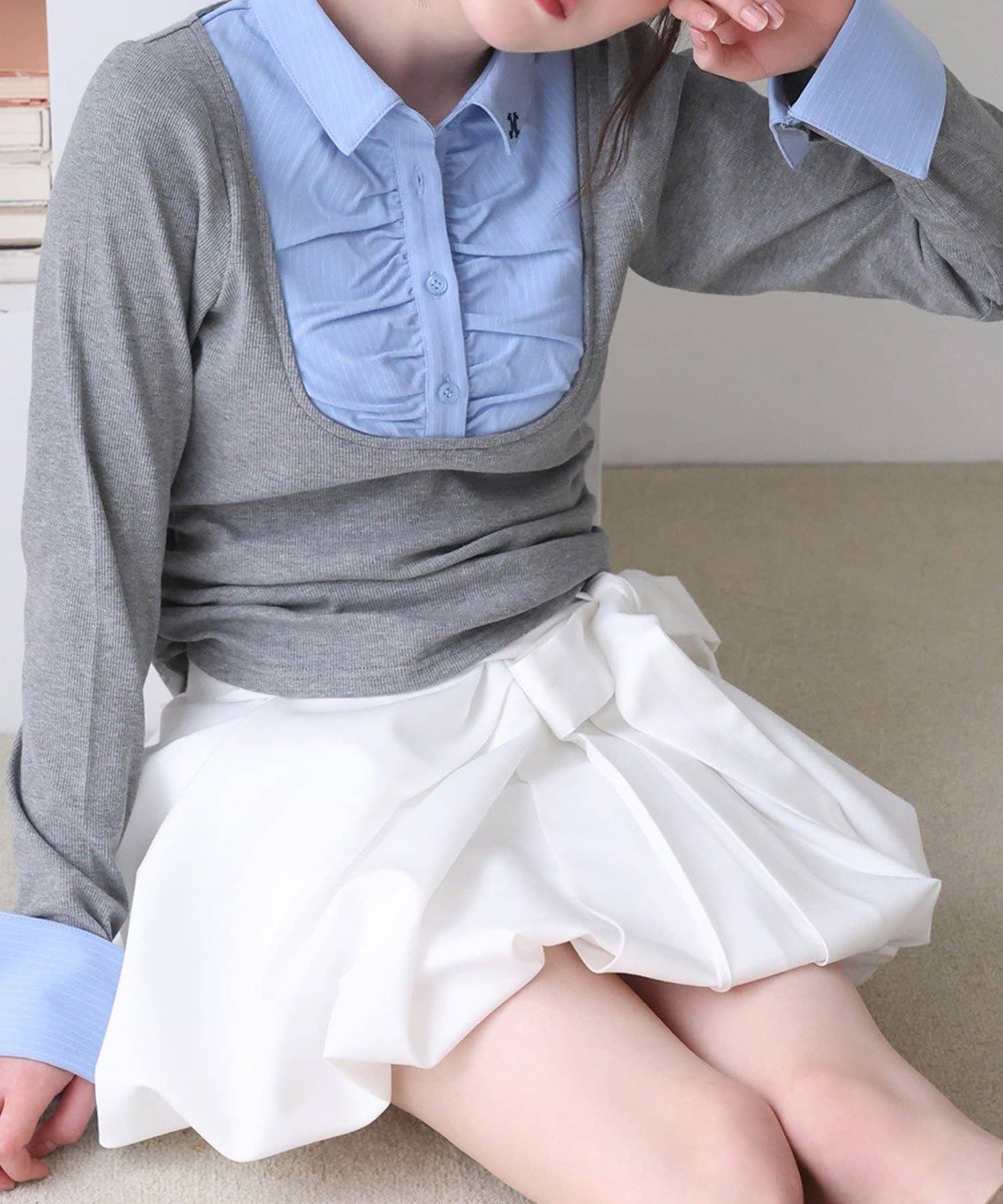 NICE CLAUP / OLIVE des OLIVE OUTLET(ナイスクラップ  / オリーブ デ オリーブ アウトレット) 【one after another】レイヤードトップス