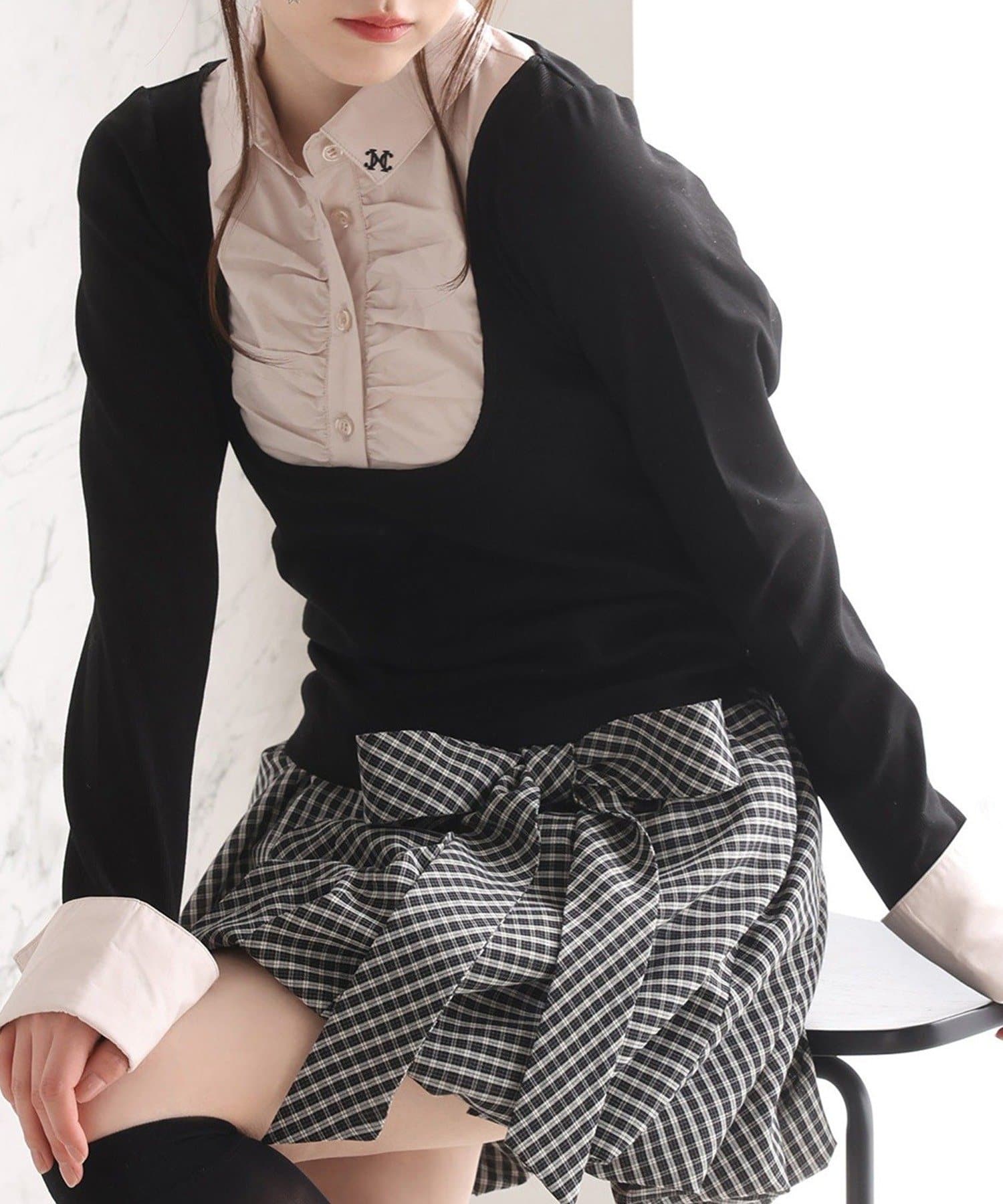 NICE CLAUP / OLIVE des OLIVE OUTLET(ナイスクラップ  / オリーブ デ オリーブ アウトレット) 【one after another】レイヤードトップス