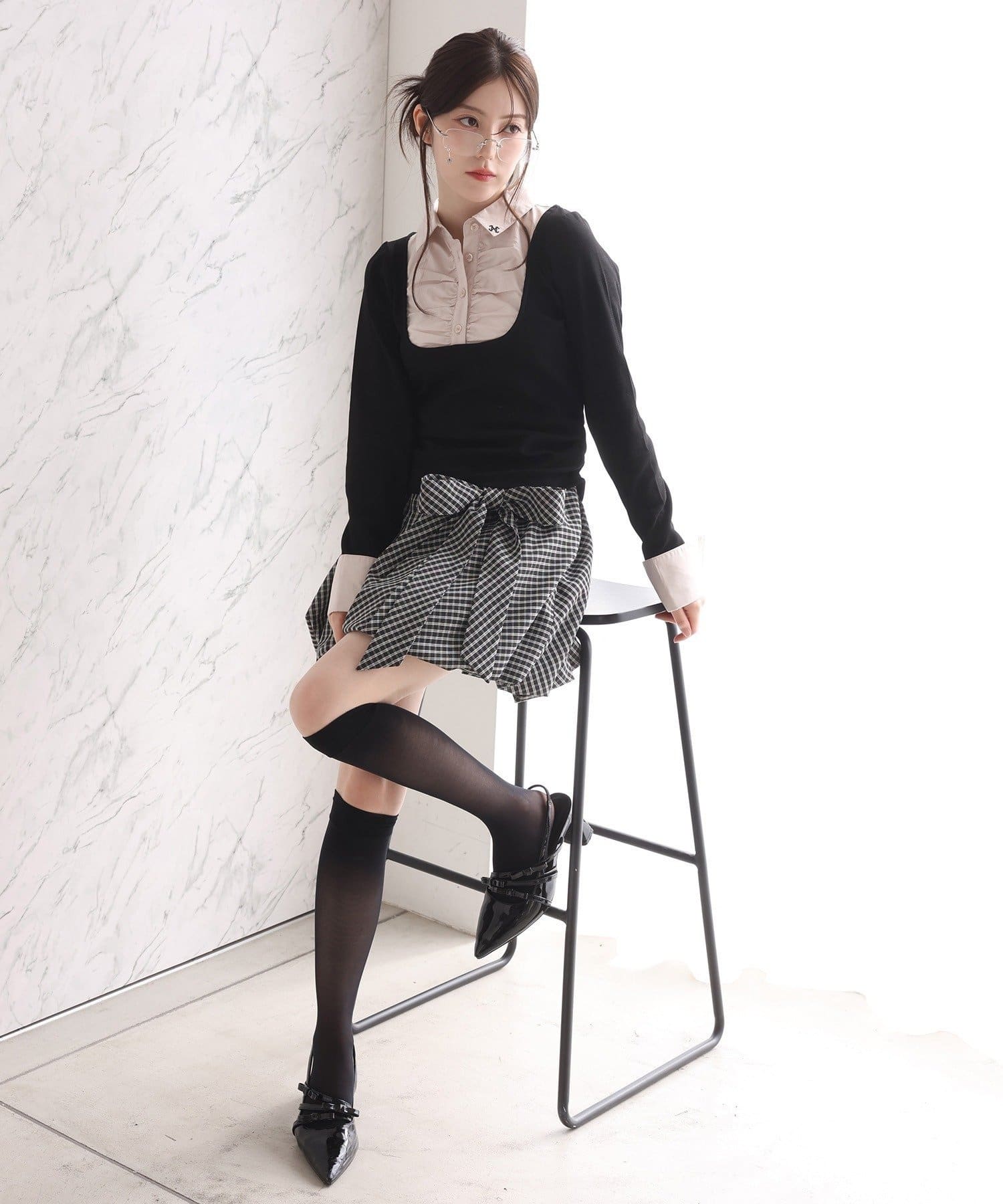 NICE CLAUP / OLIVE des OLIVE OUTLET(ナイスクラップ  / オリーブ デ オリーブ アウトレット) 【one after another】レイヤードトップス