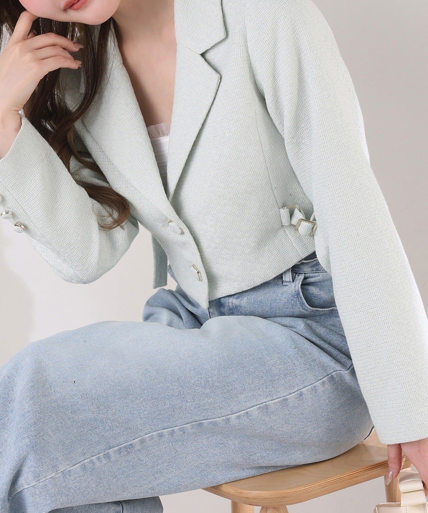 NICE CLAUP / OLIVE des OLIVE OUTLET(ナイスクラップ  / オリーブ デ オリーブ アウトレット) 【one after another】プレミアムツイードジャケット