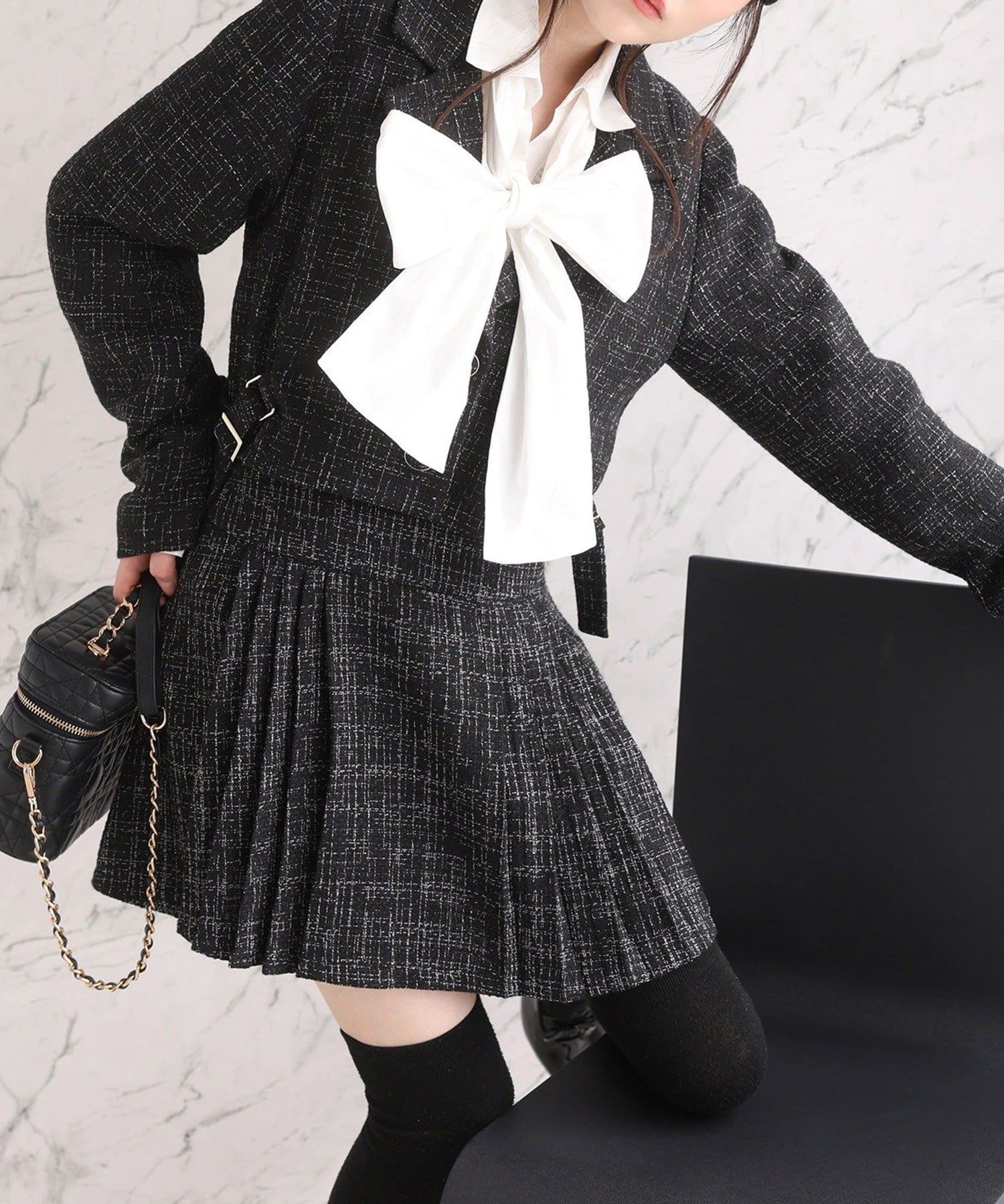 NICE CLAUP / OLIVE des OLIVE OUTLET(ナイスクラップ  / オリーブ デ オリーブ アウトレット) 【one after another】プレミアムツイードジャケット