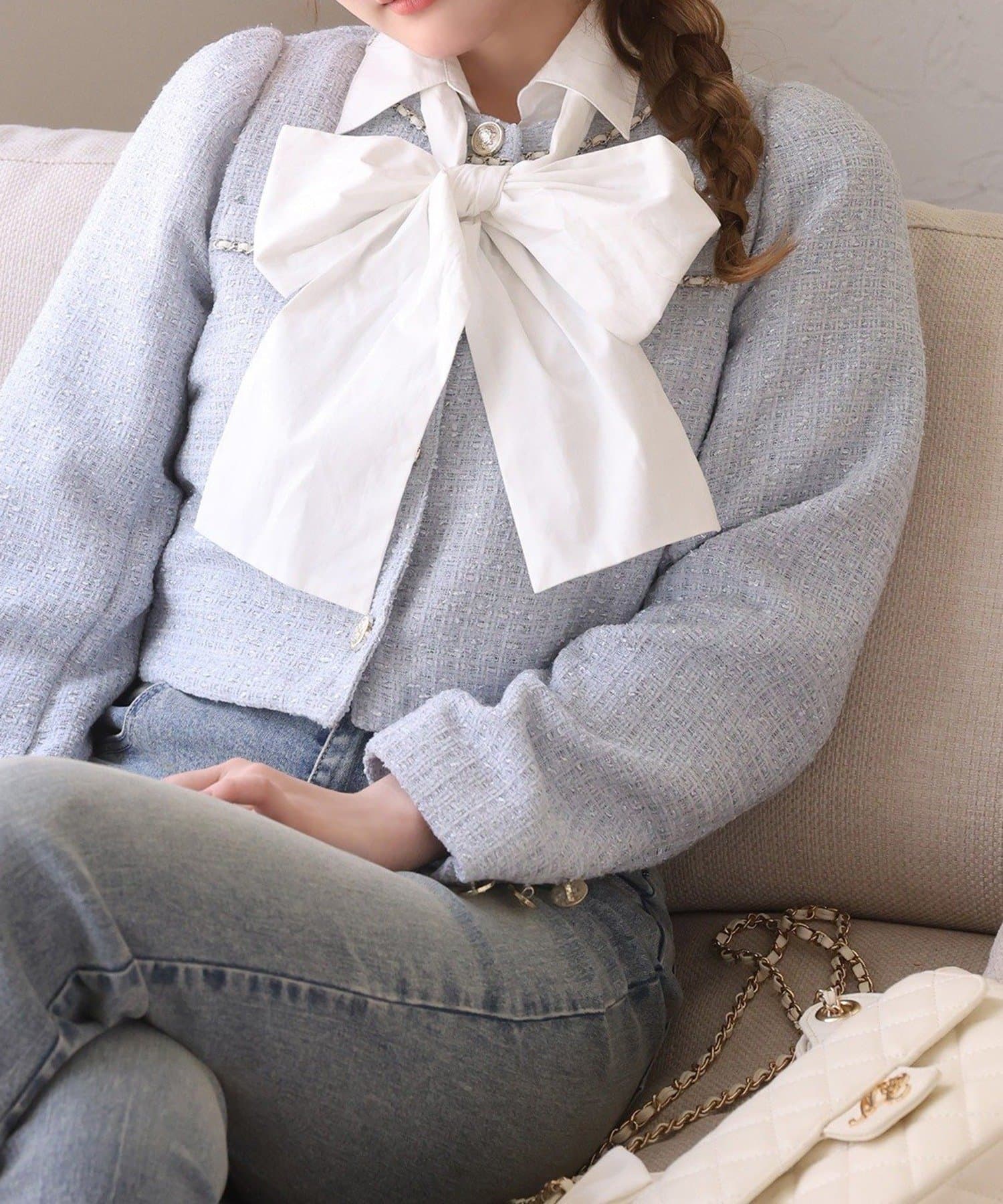 NICE CLAUP / OLIVE des OLIVE OUTLET(ナイスクラップ  / オリーブ デ オリーブ アウトレット) 【one after another】ツイードジャケット