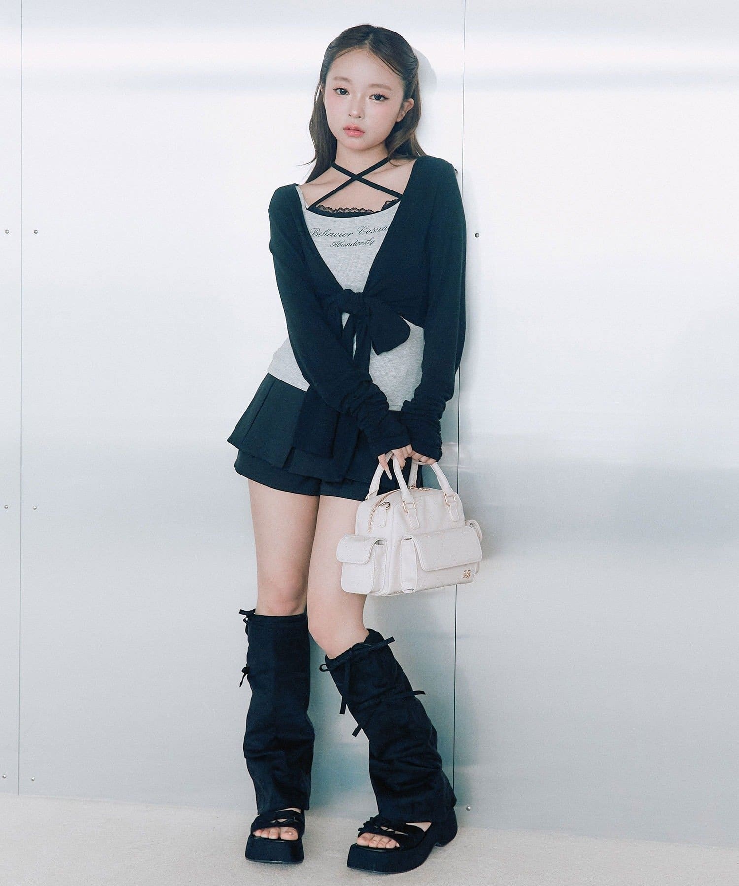 NICE CLAUP / OLIVE des OLIVE OUTLET(ナイスクラップ  / オリーブ デ オリーブ アウトレット) 【OLIVE des OLIVE】ウエストリボンアンサンブル