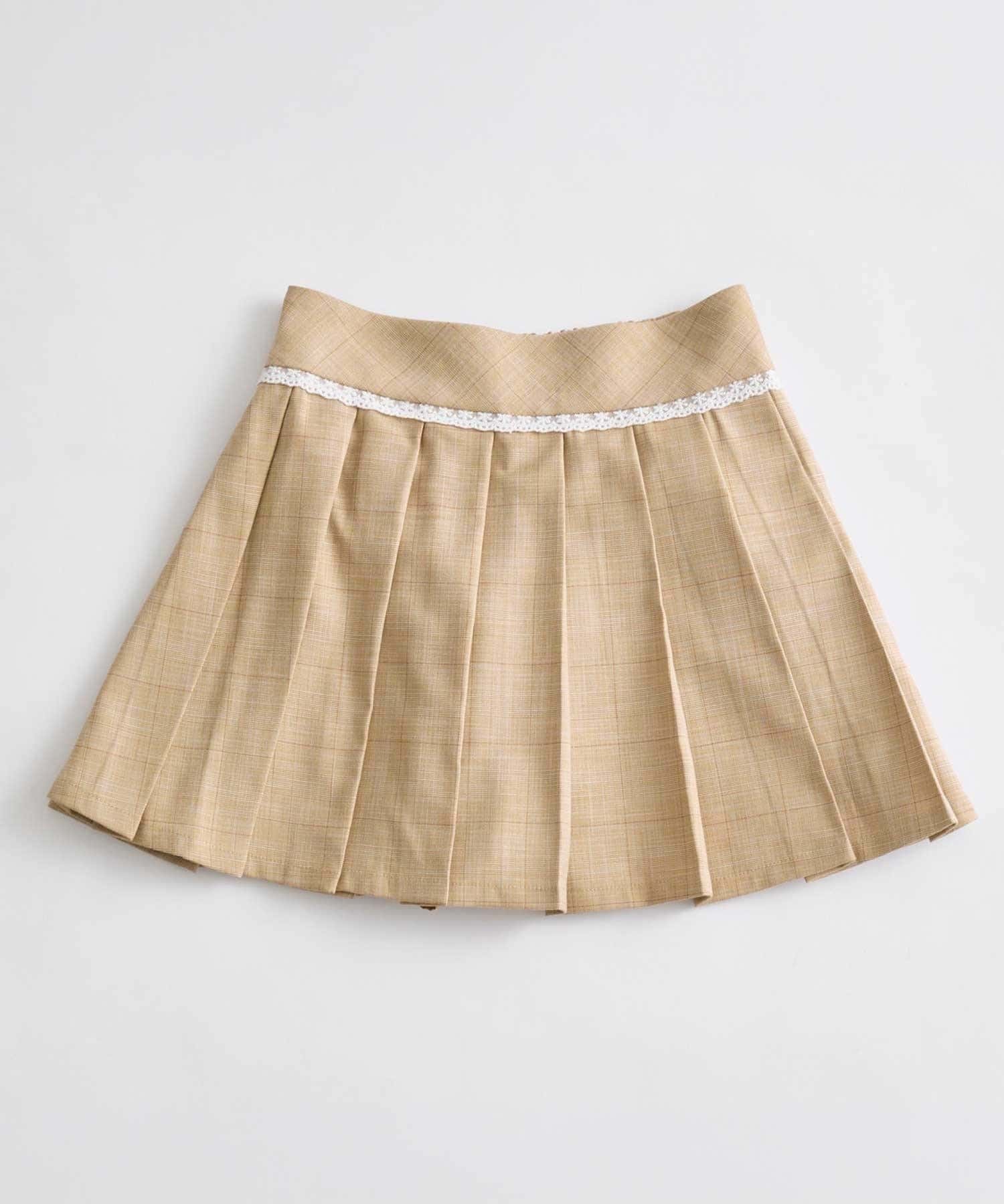 NICE CLAUP / OLIVE des OLIVE OUTLET(ナイスクラップ  / オリーブ デ オリーブ アウトレット) 【Belle Charme】レースプリーツミニスカート