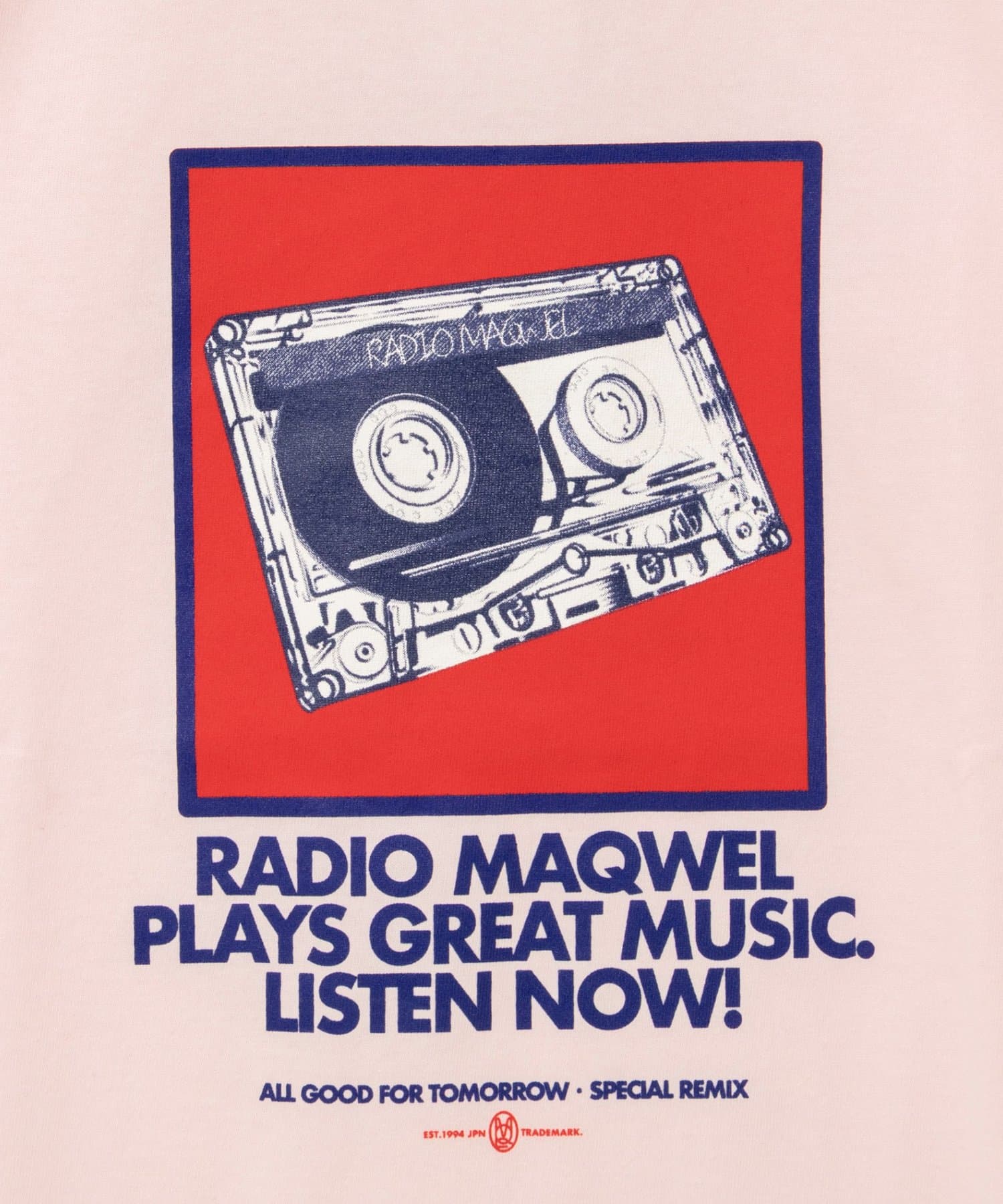 NOLLEY'S(ノーリーズ) ウォッシャブルRADIO Maqwel オープンエンドプリントTシャツ