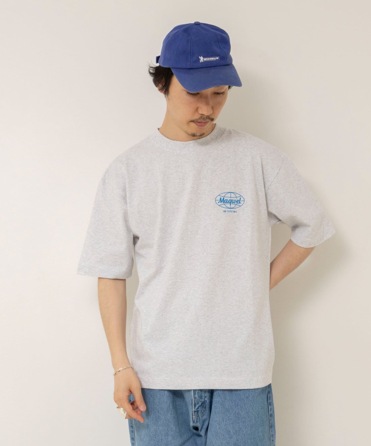 NOLLEY'S(ノーリーズ) ウォッシャブル Maqwel Earth ワイドボディプリントTシャツ