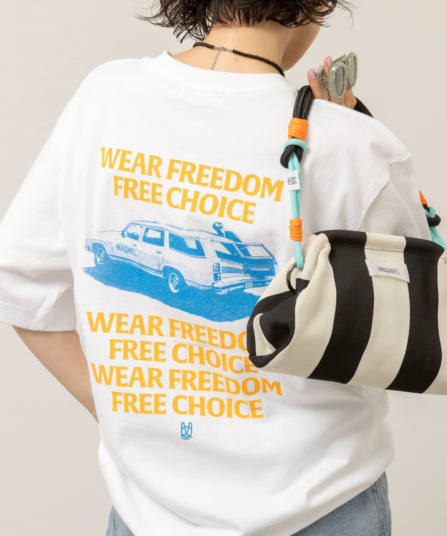 NOLLEY'S(ノーリーズ) 【MAQWEL/マクウェル】 Maqwel Car ワイドボディプリントTシャツ