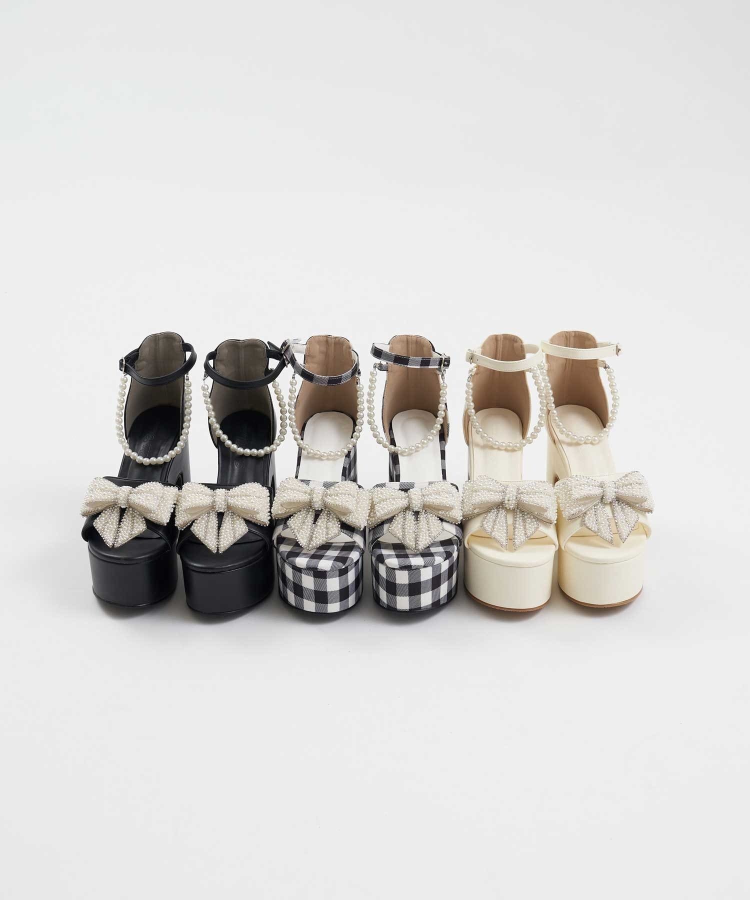 Belle Charme(ベルシャルム) Pearl Charm Sandals