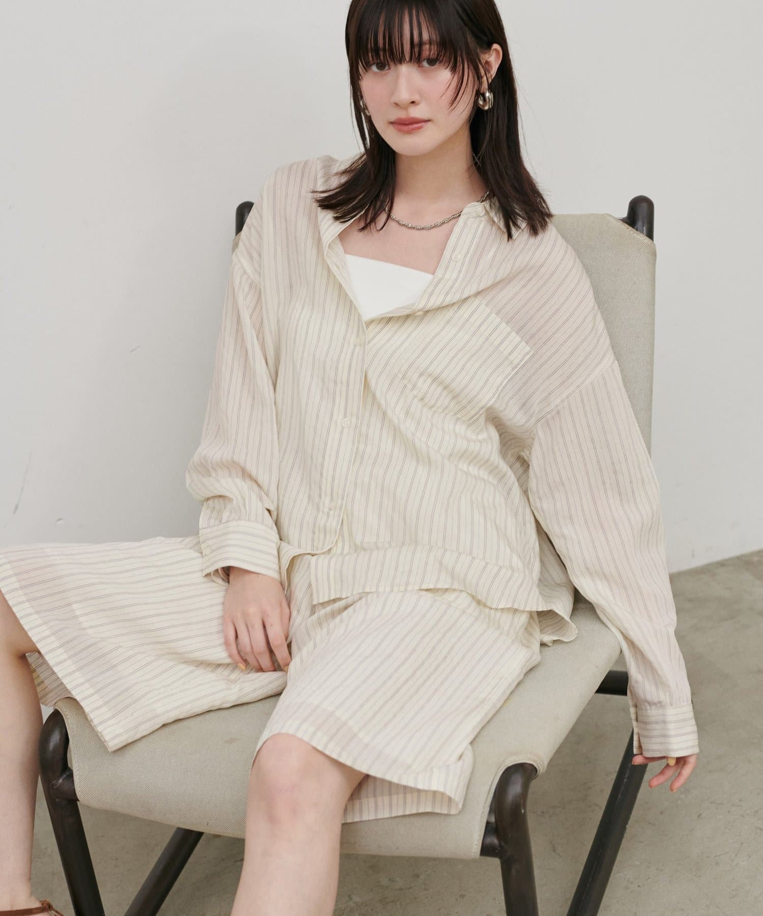 LARUTA(ラルータ) ［WEB限定］ダブルストライプシャツ