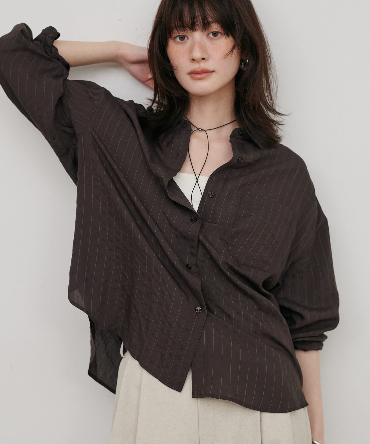 LARUTA(ラルータ) ［WEB限定］ダブルストライプシャツ