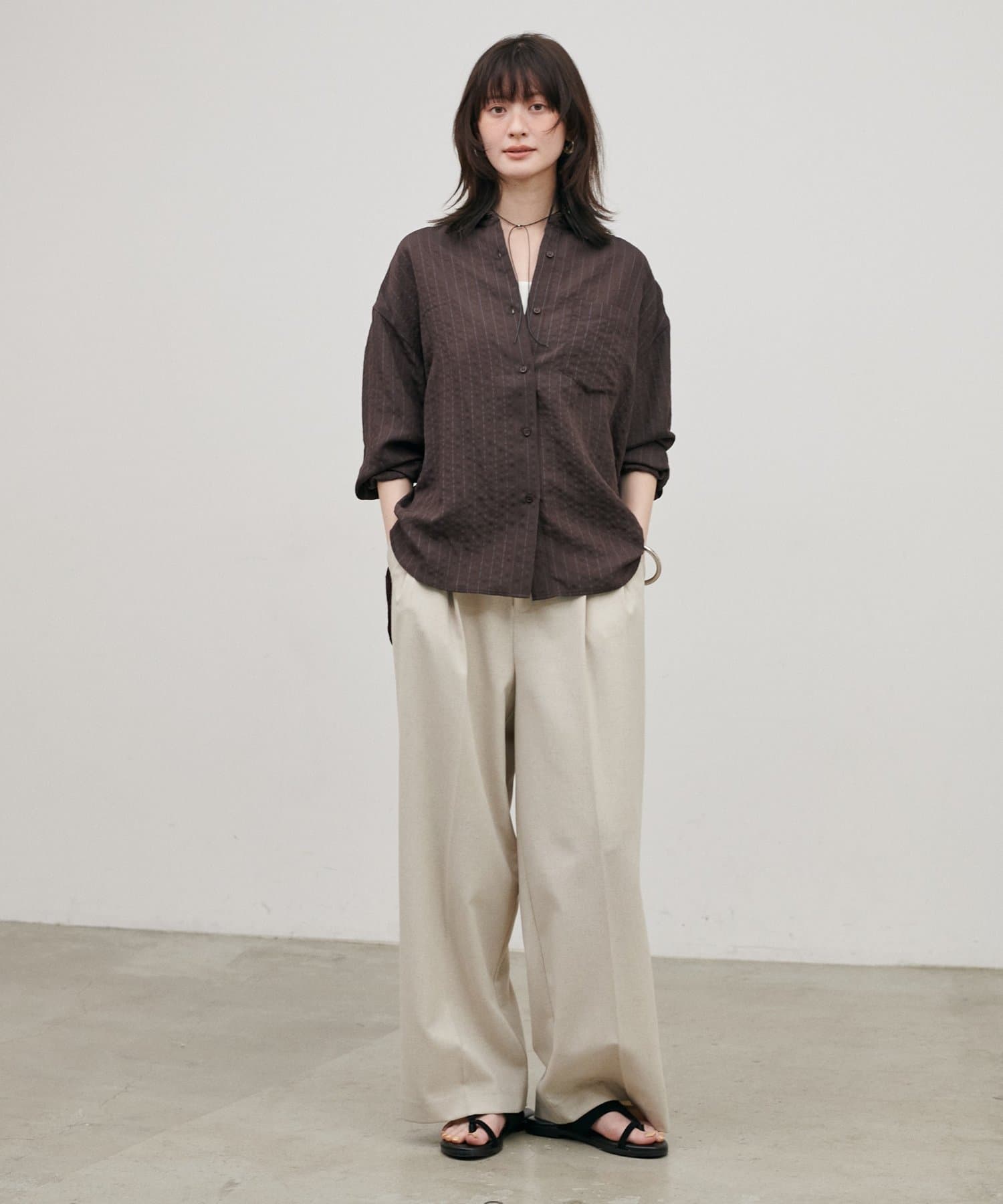 LARUTA(ラルータ) ［WEB限定］ダブルストライプシャツ