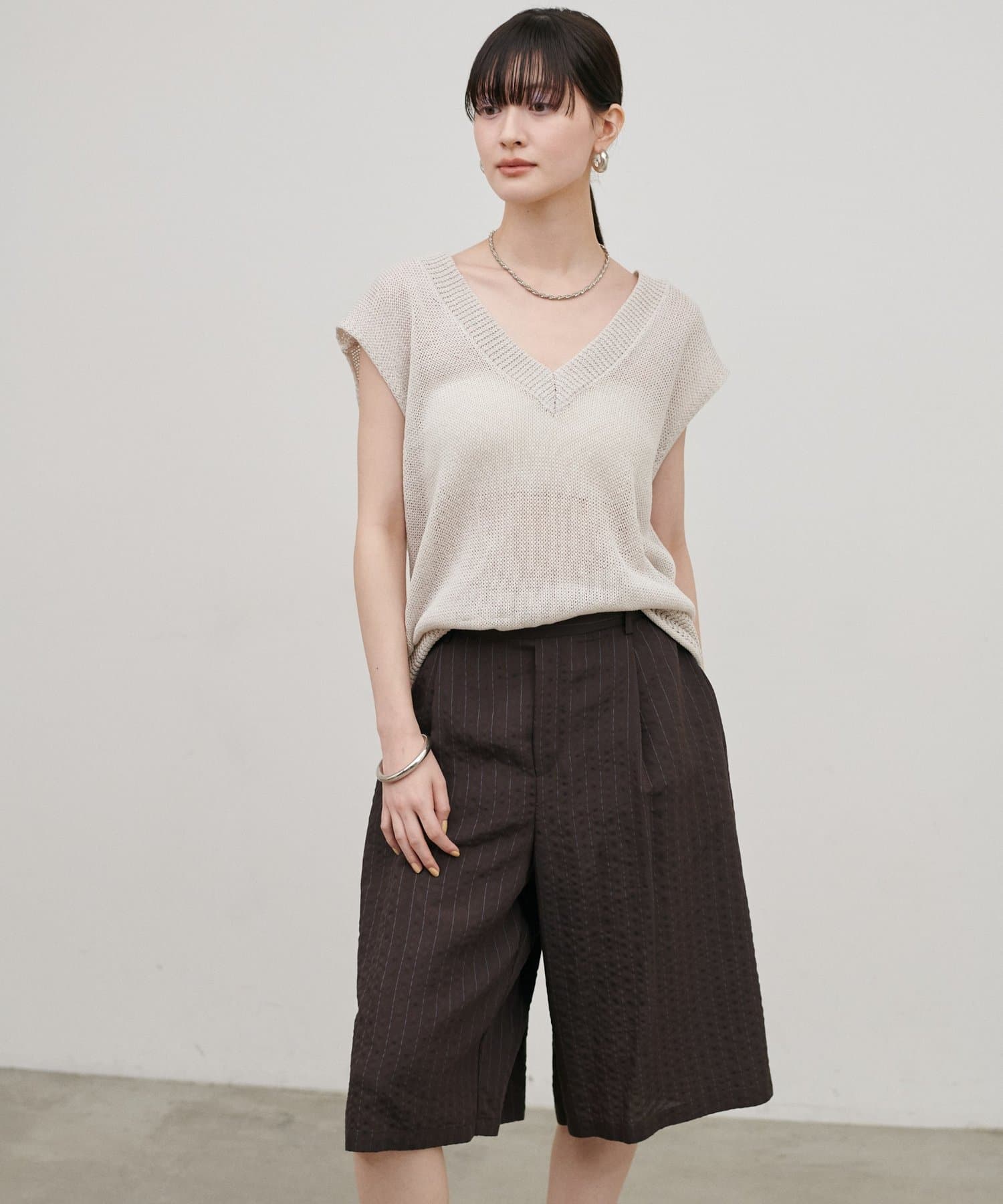 LARUTA(ラルータ) ［WEB限定］ダブルストライプハーフパンツ