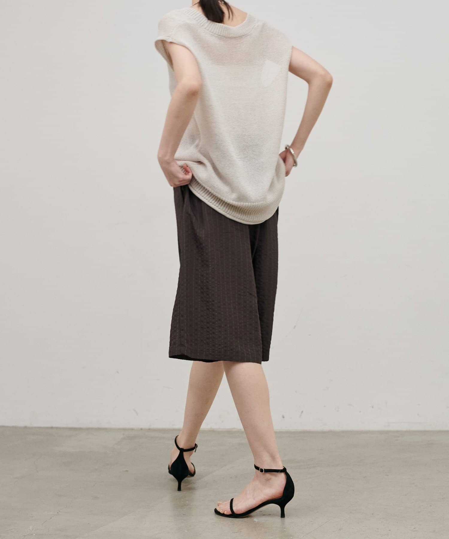 LARUTA(ラルータ) ［WEB限定］ダブルストライプハーフパンツ