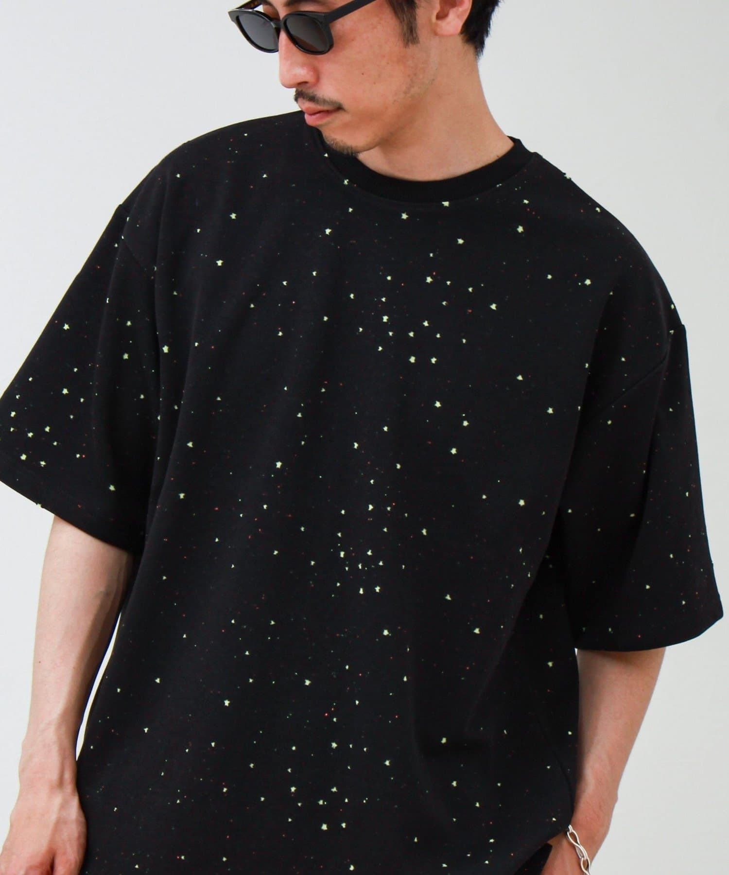 FREDY & GLOSTER(フレディ アンド グロスター) 星穴ネップボンディング クルーネックTシャツ