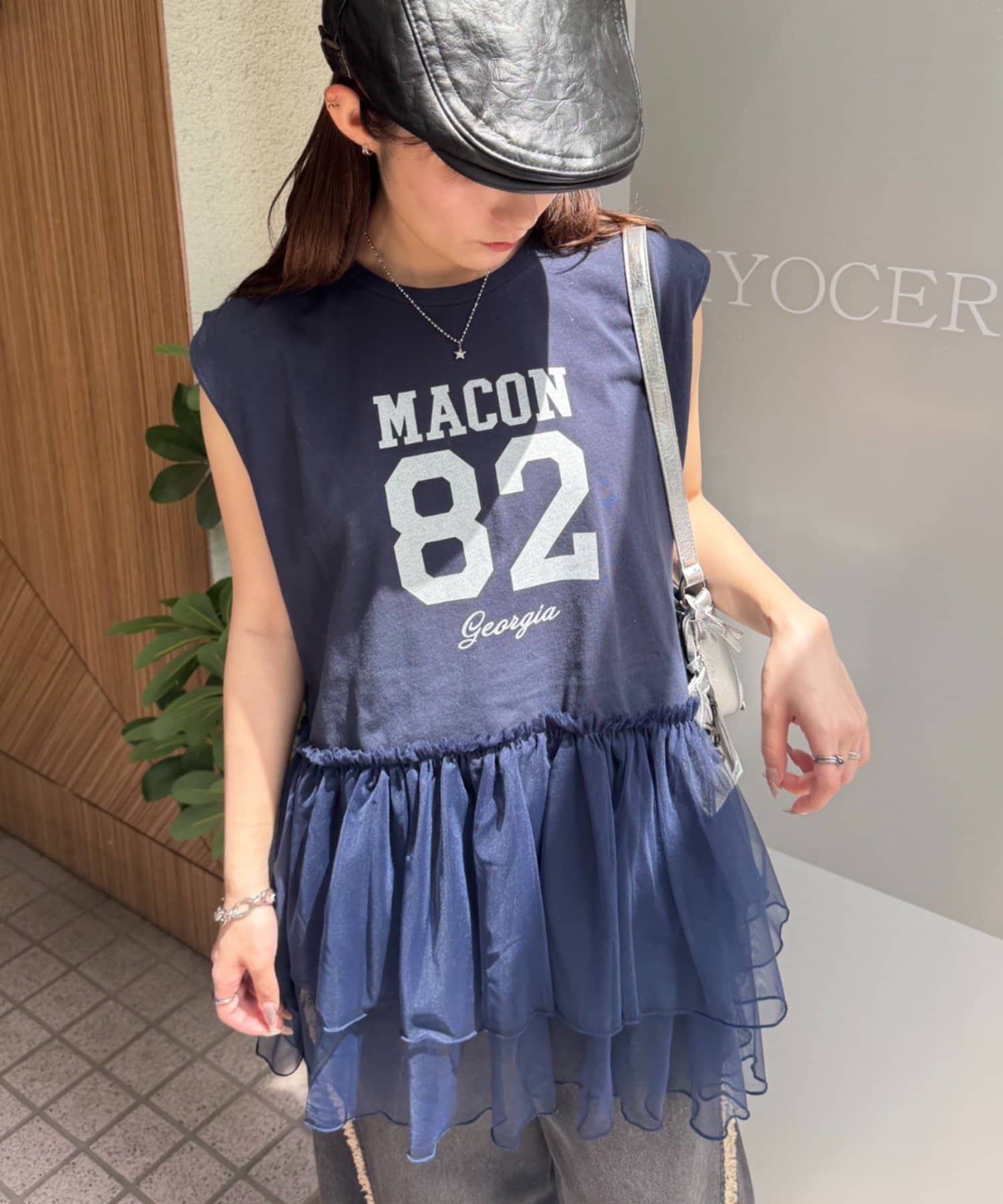 w closet(ダブルクローゼット) ナンバリングギャザーT