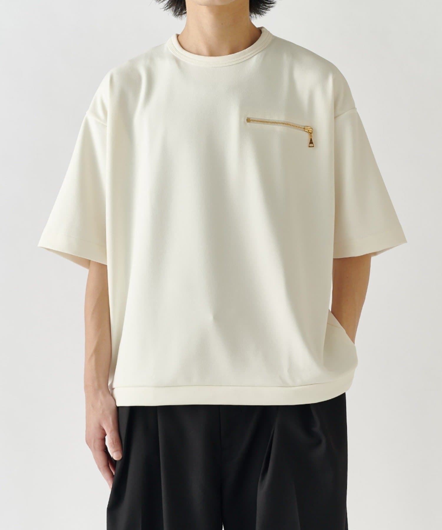 Lui's(ルイス) ジョーゼットジップポケTシャツ
