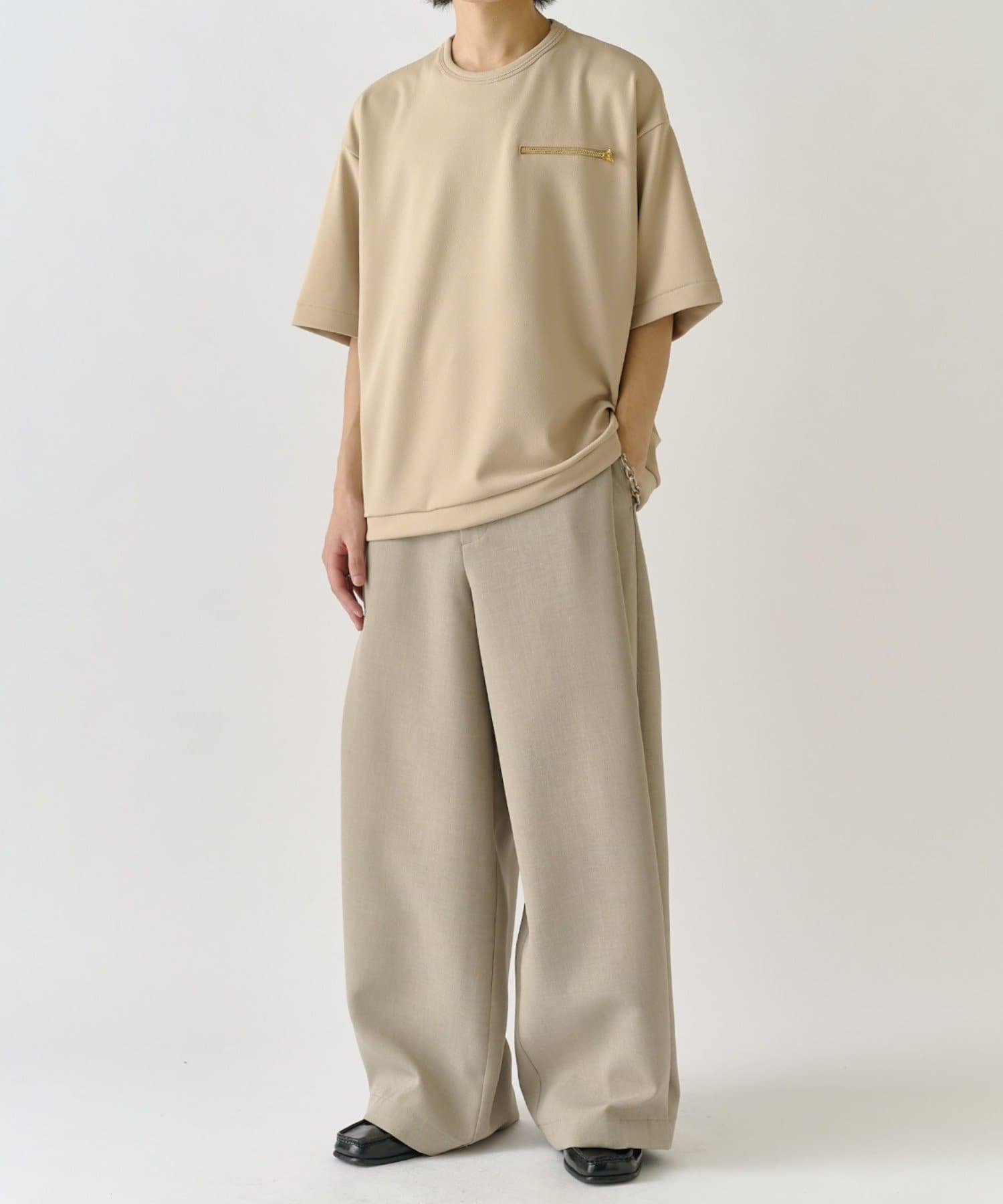 Lui's(ルイス) ジョーゼットジップポケTシャツ