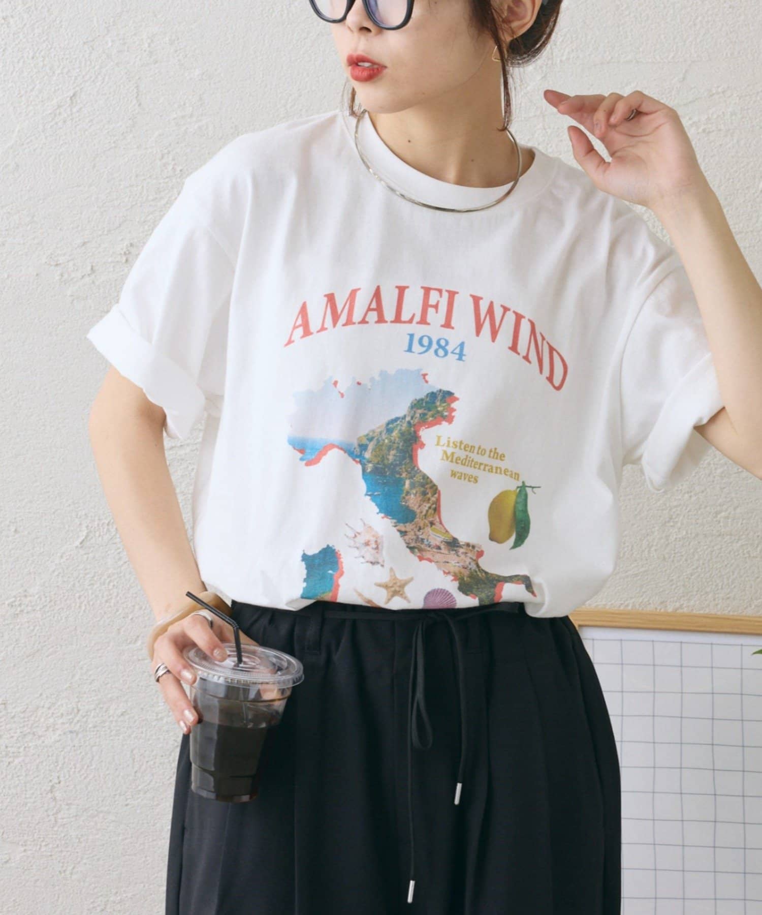 CIAOPANIC TYPY(チャオパニックティピー) 【AMALFI】ワンポイント刺繍アソートプリントTee