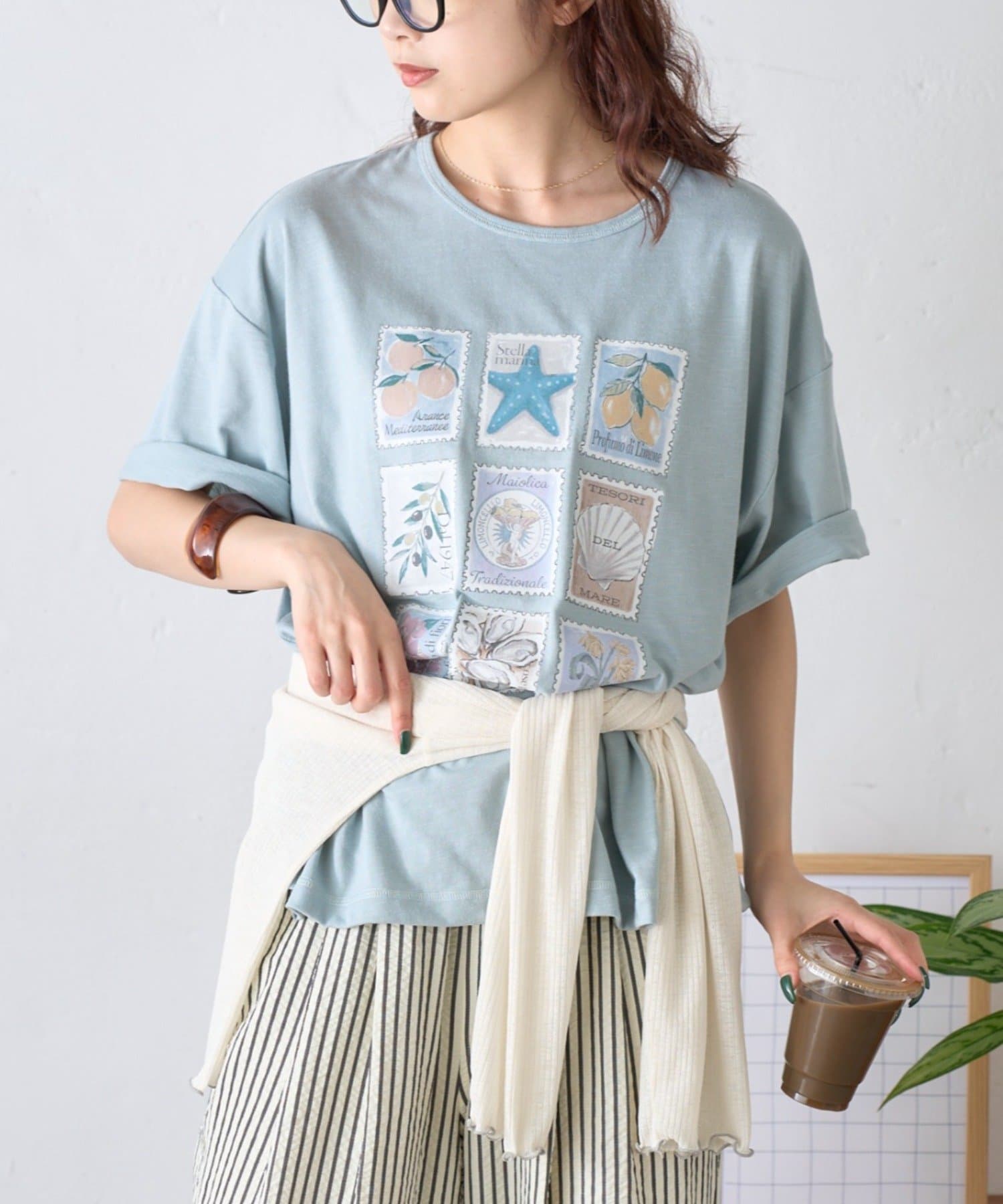 CIAOPANIC TYPY(チャオパニックティピー) 【AMALFI】ワンポイント刺繍アソートプリントTee
