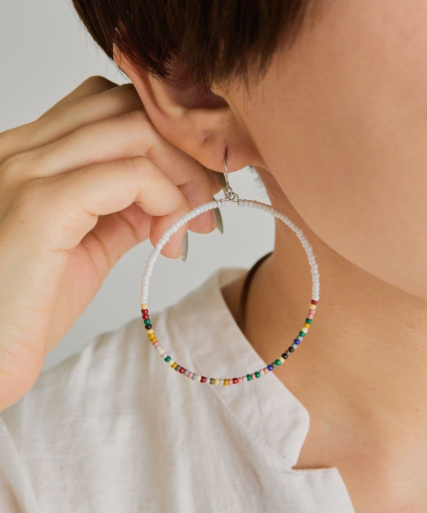 ear PAPILLONNER(イア パピヨネ) ビッグビーズフープピアス