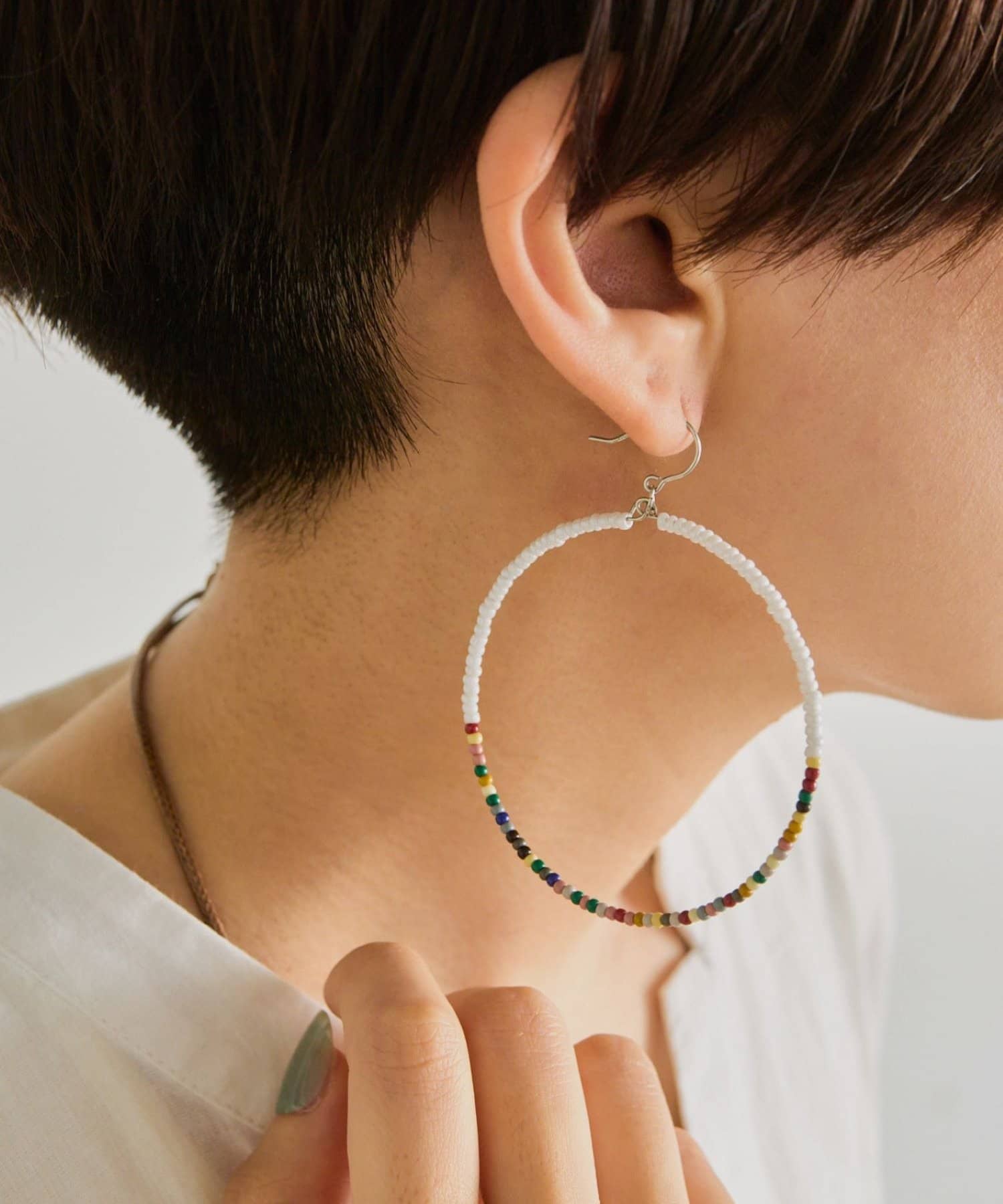 ear PAPILLONNER(イア パピヨネ) ビッグビーズフープピアス