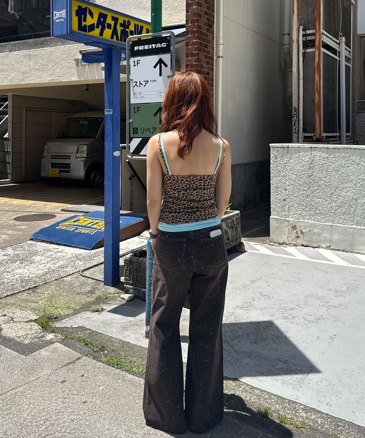 CIAOPANIC(チャオパニック) 【♡20で1500円OFFクーポン！？】ダメージラインストーンワイドストレートデニム