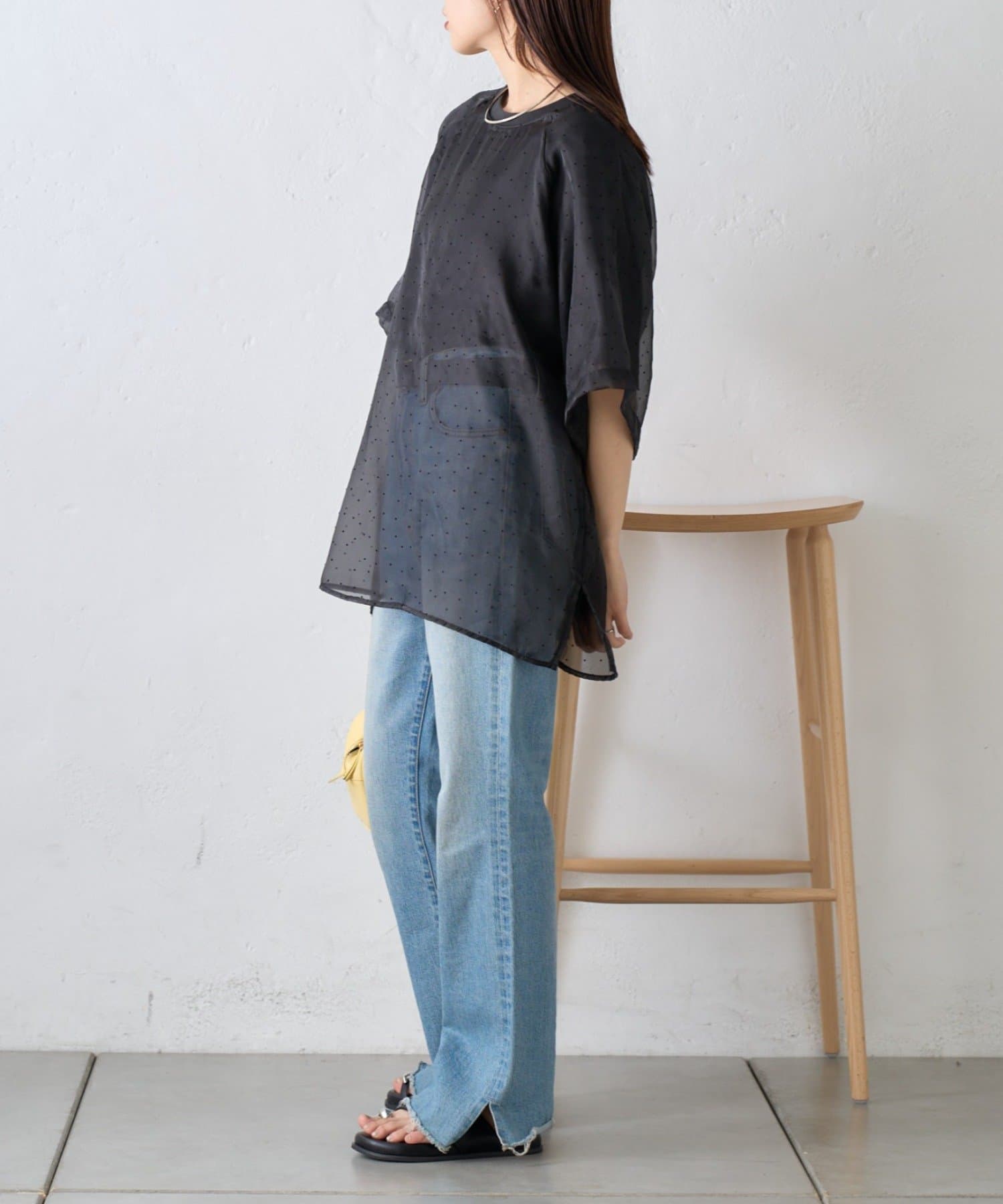 CIAOPANIC TYPY(チャオパニックティピー) 【WEB限定】ドットオーガンジードッキングTシャツ