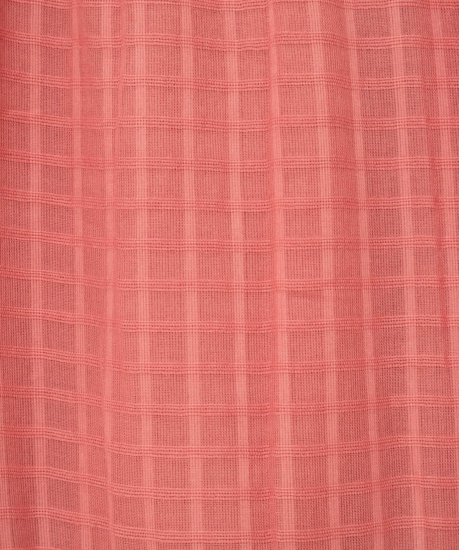 NOLLEY'S(ノーリーズ) natural dye sheer cotton checkギャザーキャミソール