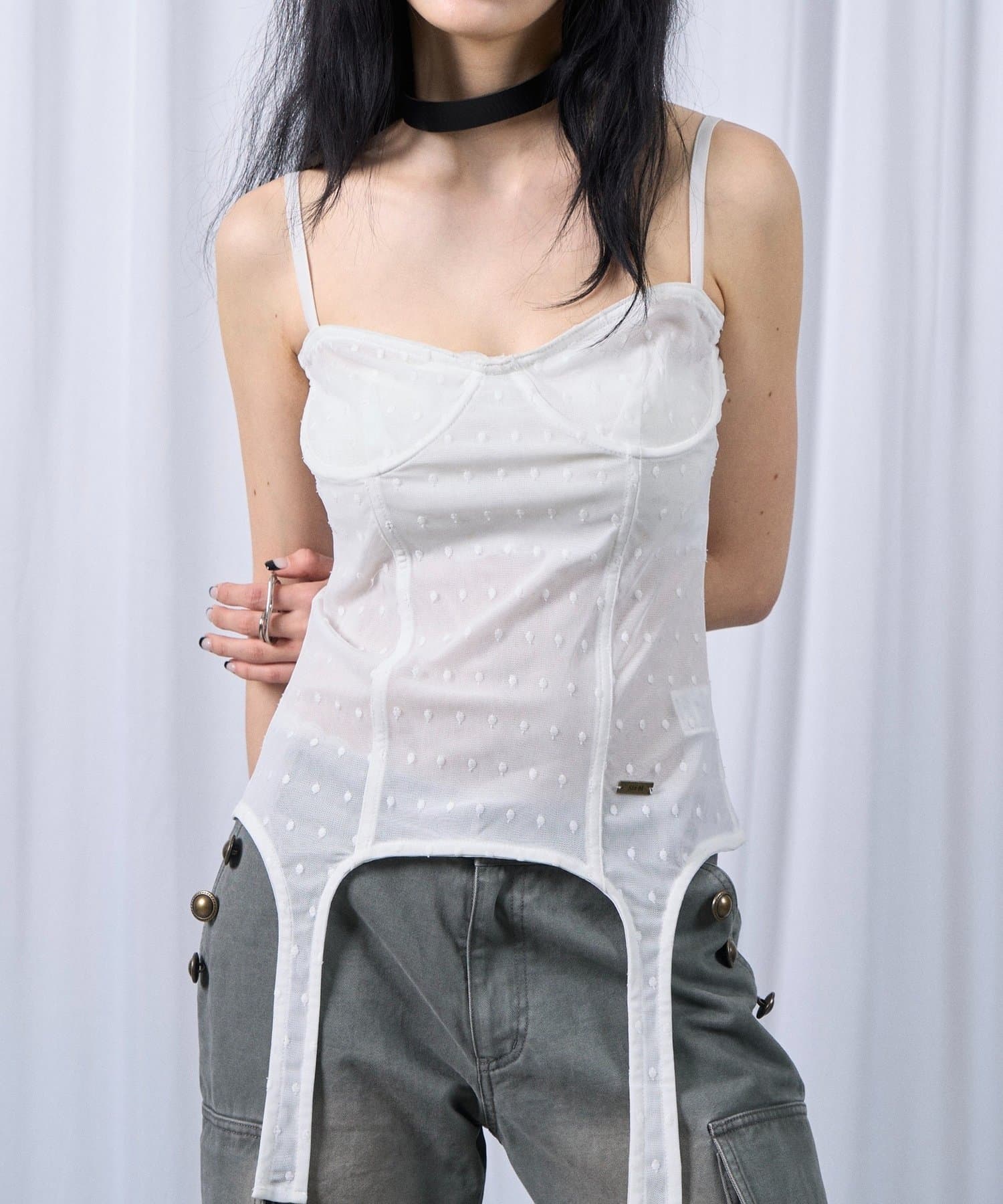 WHO’S WHO gallery(フーズフーギャラリー) 【SixM 】Tulle garter corset