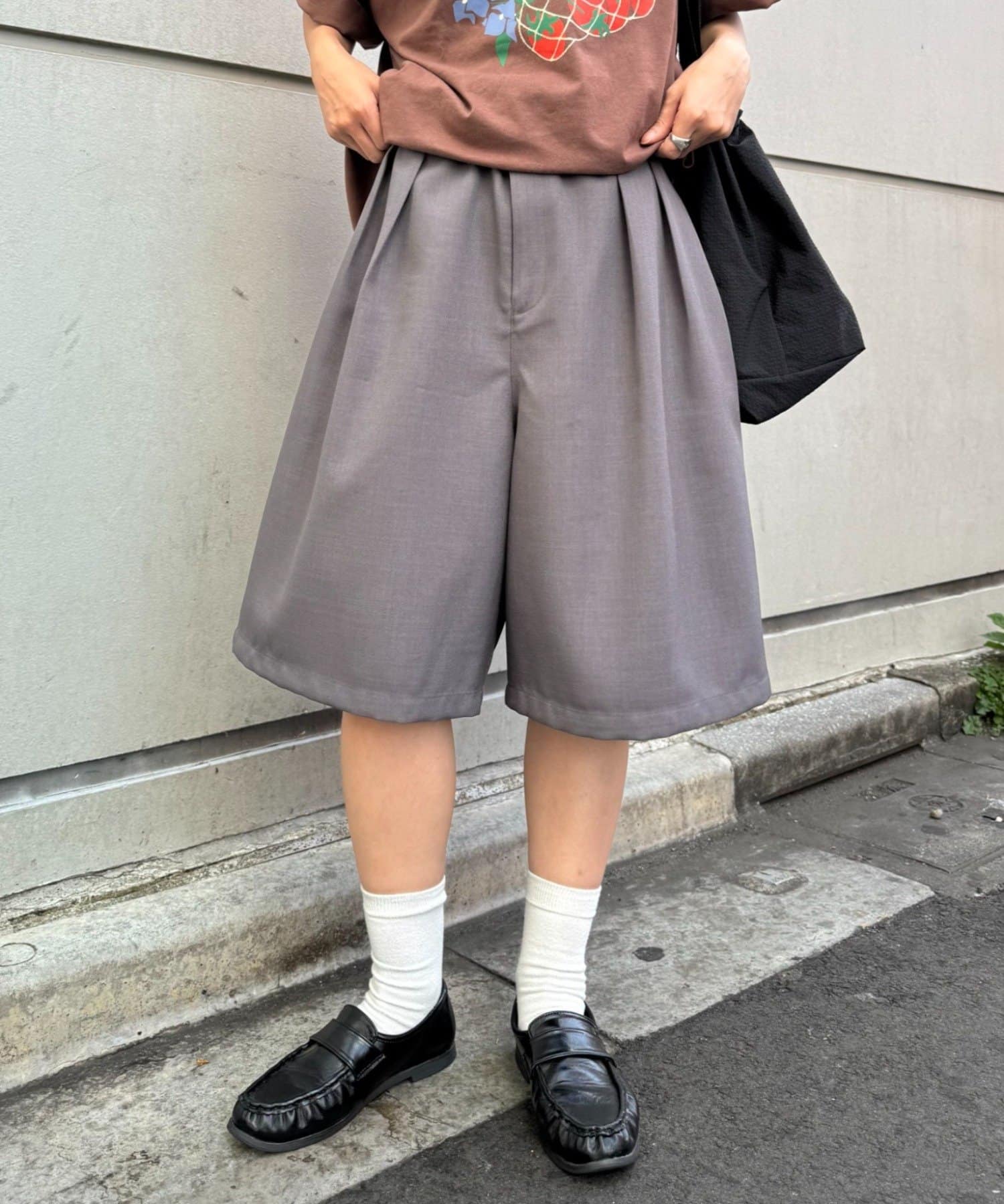 CIAOPANIC TYPY(チャオパニックティピー) 【UNISEX】タックワイドハーフパンツ