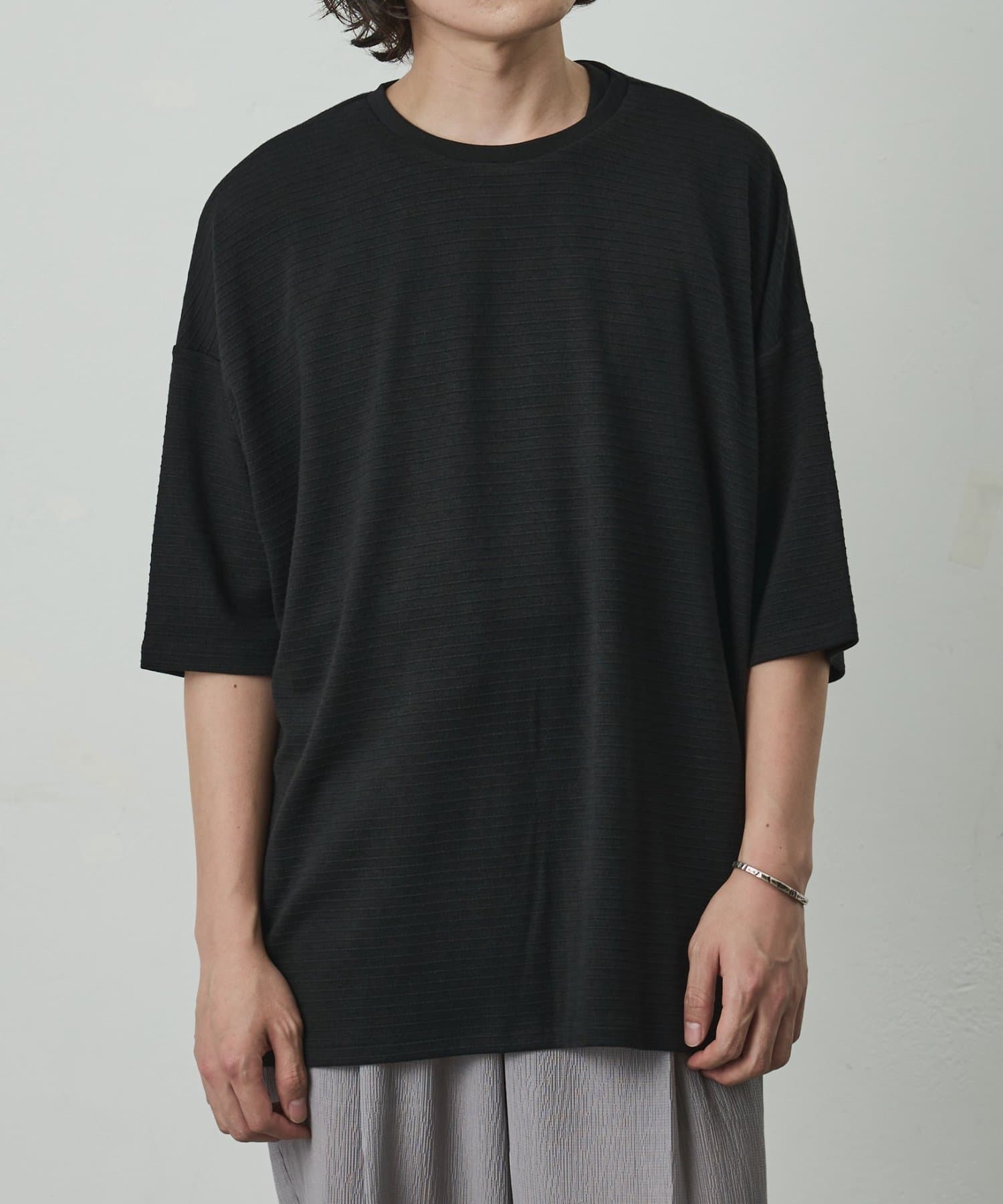 COLONY 2139(コロニー トゥーワンスリーナイン) ジャガードボーダー半袖Tシャツ