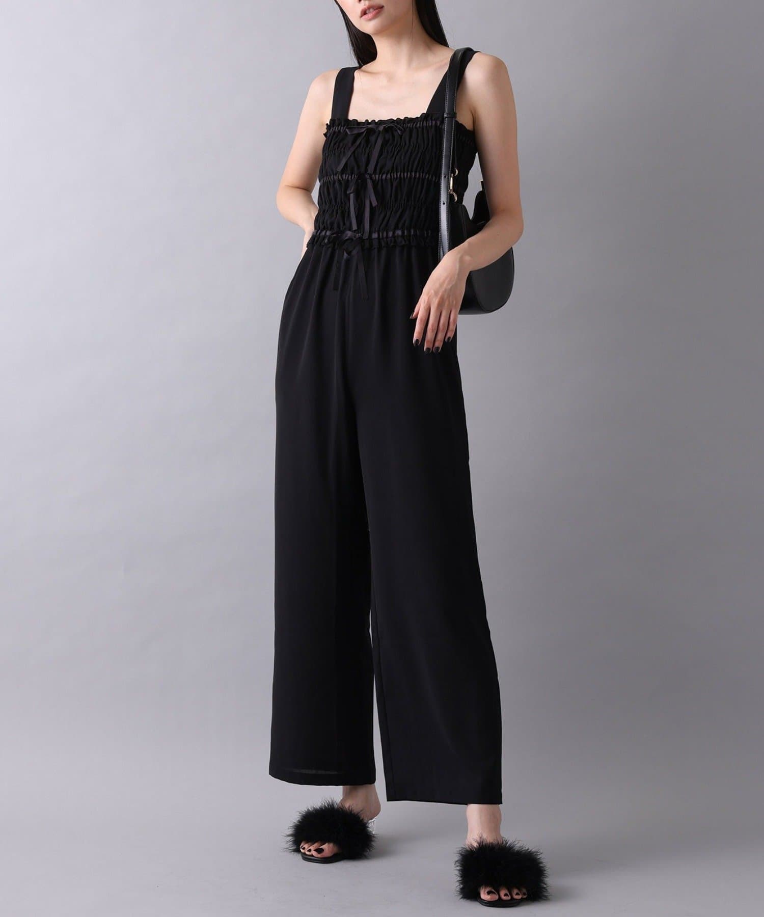 NICE CLAUP / OLIVE des OLIVE OUTLET(ナイスクラップ  / オリーブ デ オリーブ アウトレット) 【Seemi.】リボンサロペット